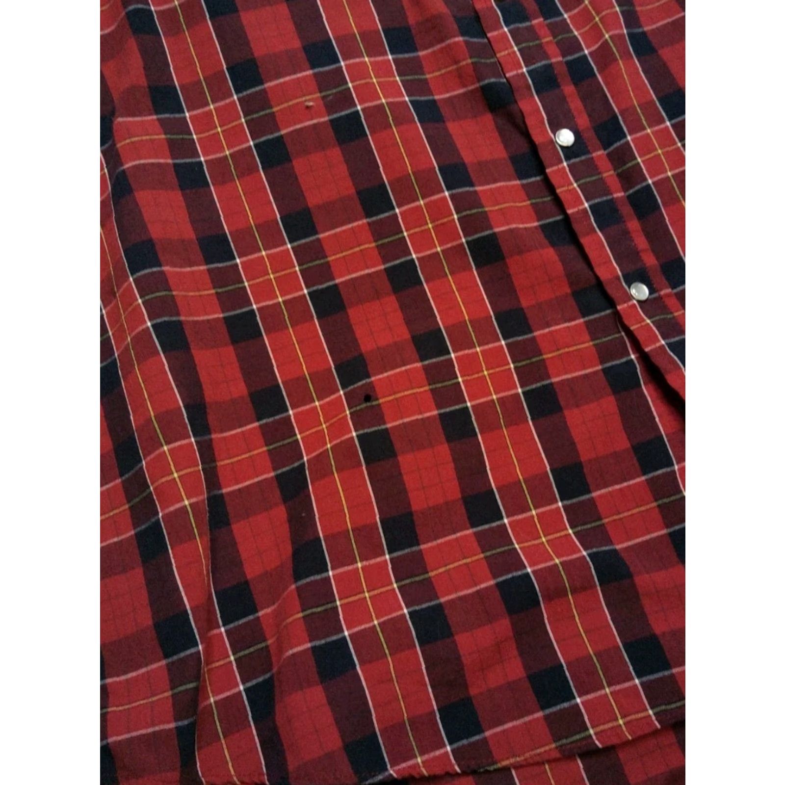 Vintage Ely Cattleman Western Red Plaid Shirt Mens L Short Sleeve Cowboy Pearl Snap Shirt Size US L / EU 52-54 / 3 - 6 Thumbnail