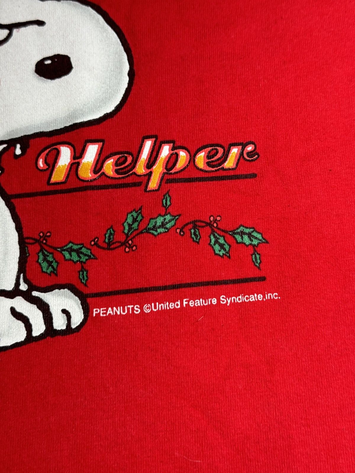 Peanuts × Vintage Vintage 90s Snoopy Peanuts Santa’s Helper Christmas T Shirt Size US L / EU 52-54 / 3 - 3 Thumbnail