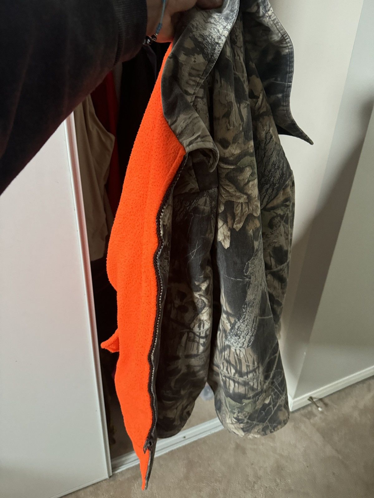 Vintage Reversible Camo Trench Coat Fleece Size US L / EU 52-54 / 3 - 4 Thumbnail