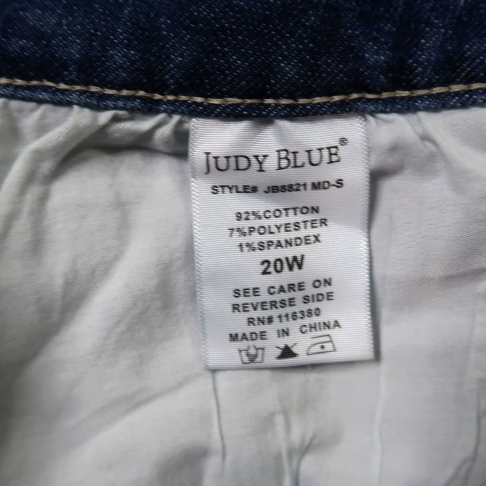 Vintage Judy Blue Skinny High Rise Jeans Women's 20W Blue Denim Stretch Gold 5-Pocket Slim Flagship? Size 42" / US 20 - 5 Thumbnail