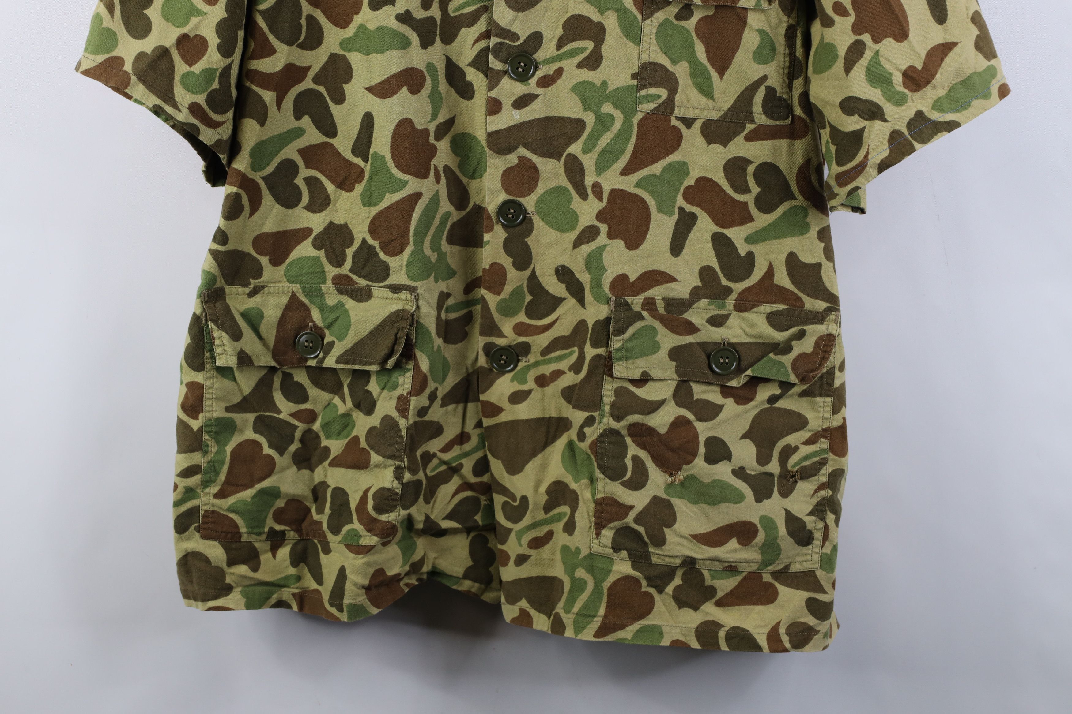 Vintage Vintage 70s Streetwear Camouflage Short Sleeve Shirt Jacket Size US XL / EU 56 / 4 - 3 Thumbnail