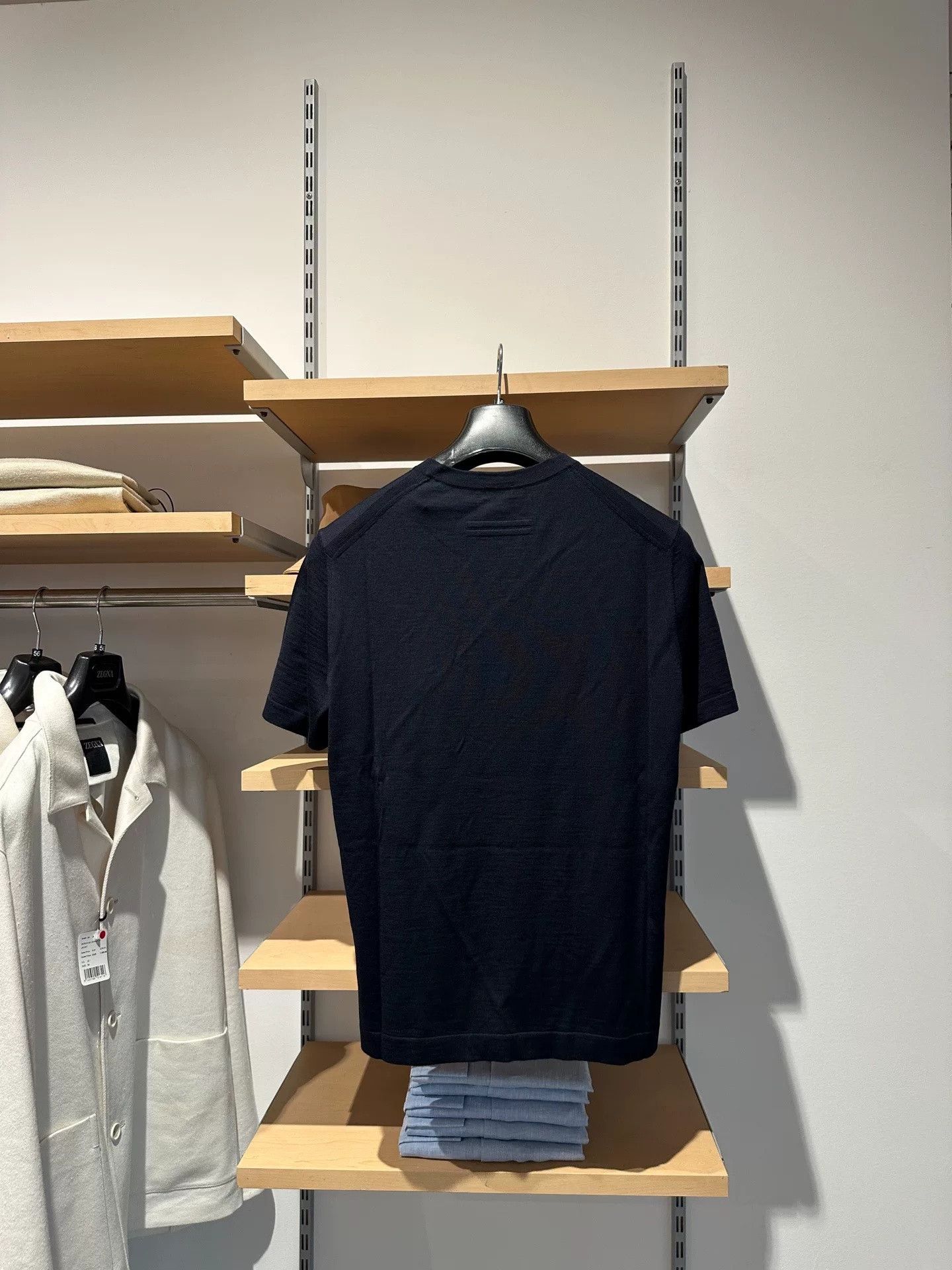 Ermenegildo Zegna Zegna Navy Wool Knit T-Shirt Size US S / EU 44-46 / 1 - 6 Thumbnail