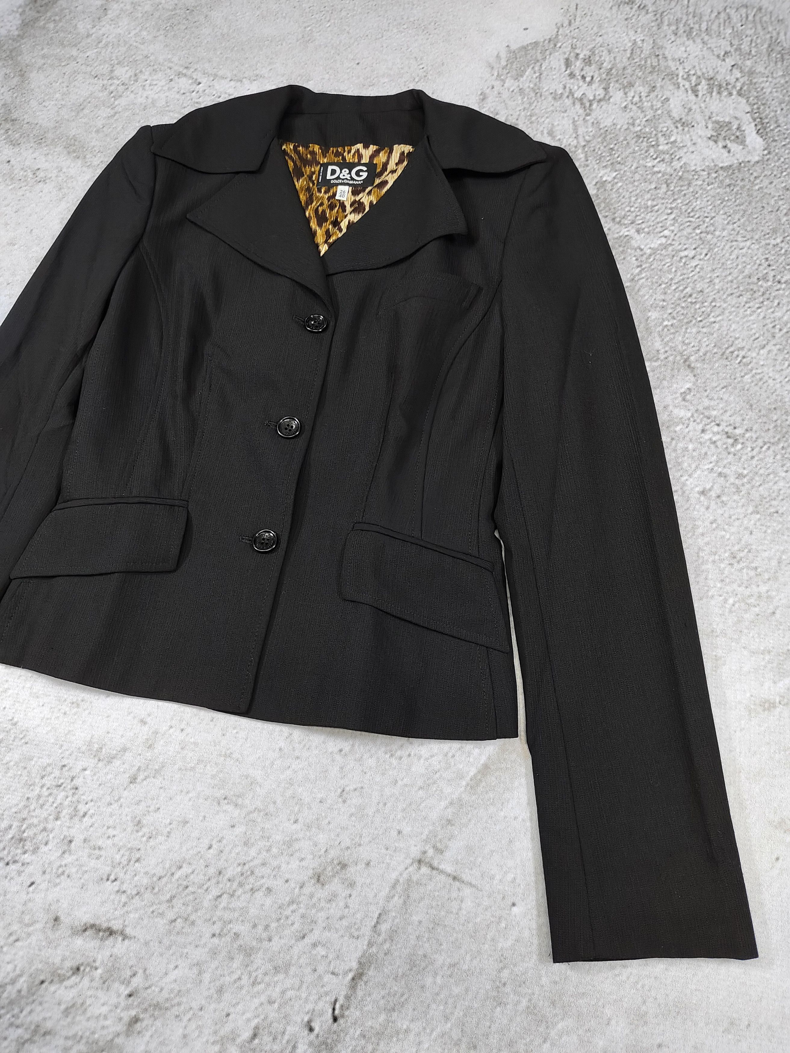 Dolce & Gabbana 00s Dolce Gabbana-Glam Tailored luxury Leopard Lining Blazer Size M / US 6-8 / IT 42-44 - 2 Thumbnail