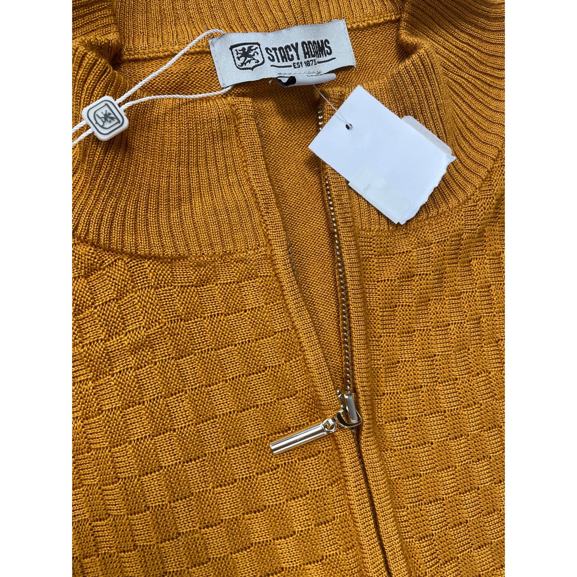 Stacy Adams Stacy Adams Mens Gold Rust Knit Casual Dress Sweater Size 3X Size US XXL / EU 58 / 5 - 3 Thumbnail