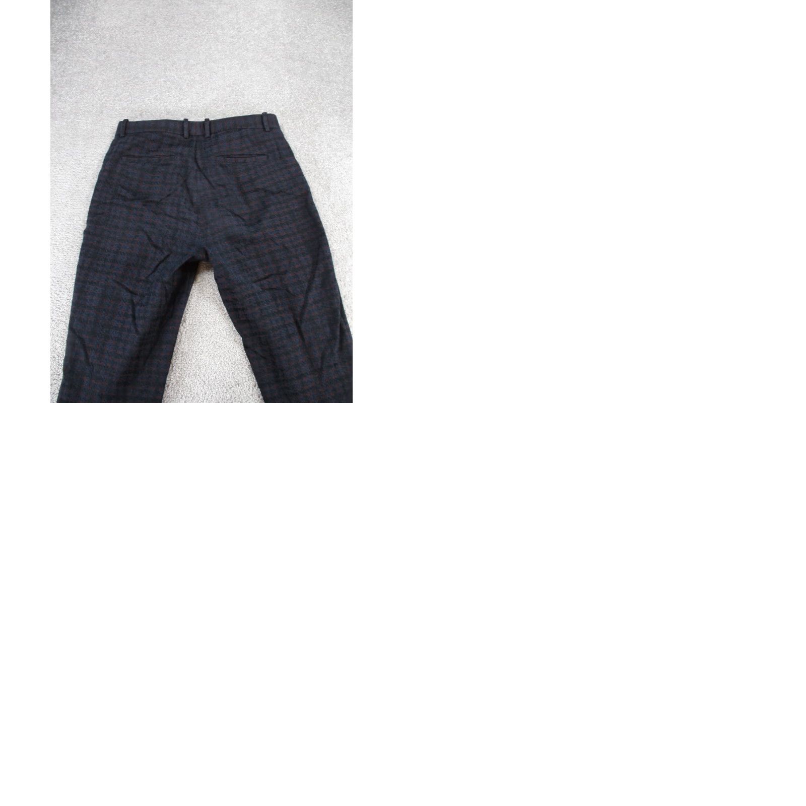 Theory Theory Pants Womens 4 Black Knit Cotton Nylon Spandex Tapered Flat Front Dress Pants Check Theory Size 27" / US 4 / IT 40 - 9 Thumbnail