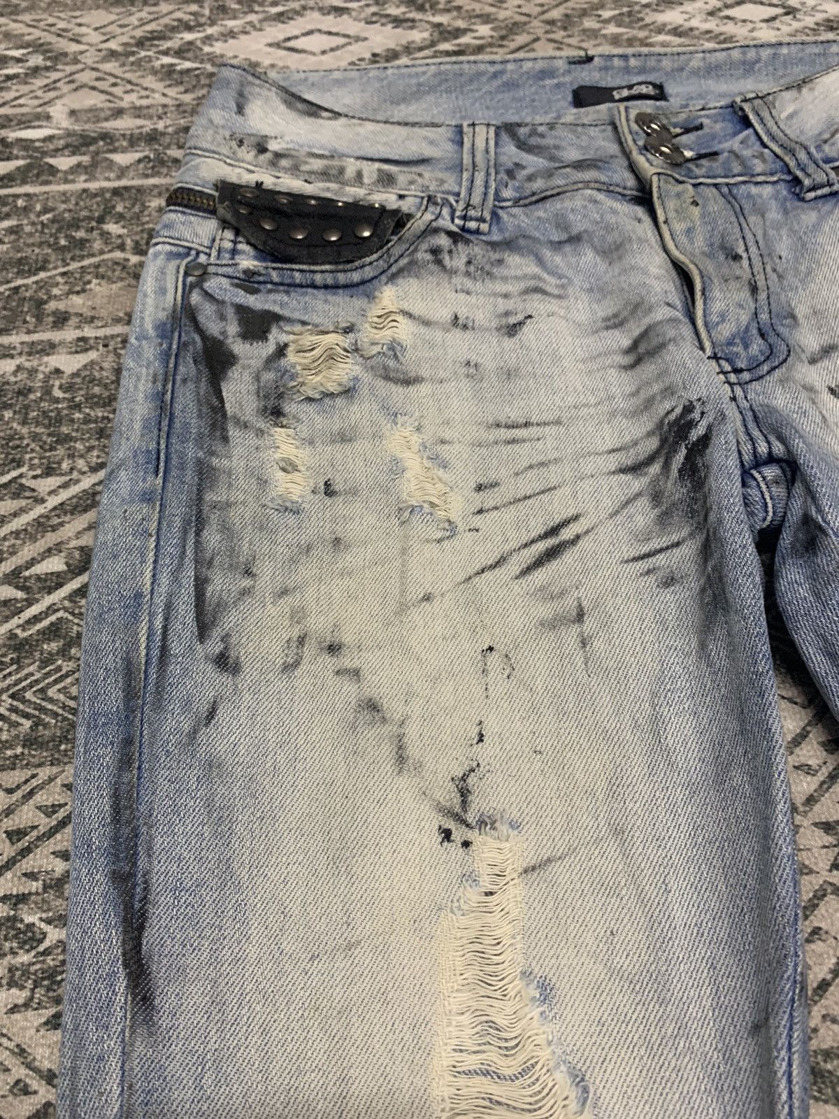 Other 🔥STUDDED FLARE🔥GLAD NEWS STUDDED FLARE DISTRESSED PANT Size US 28 / EU 44 - 5 Thumbnail