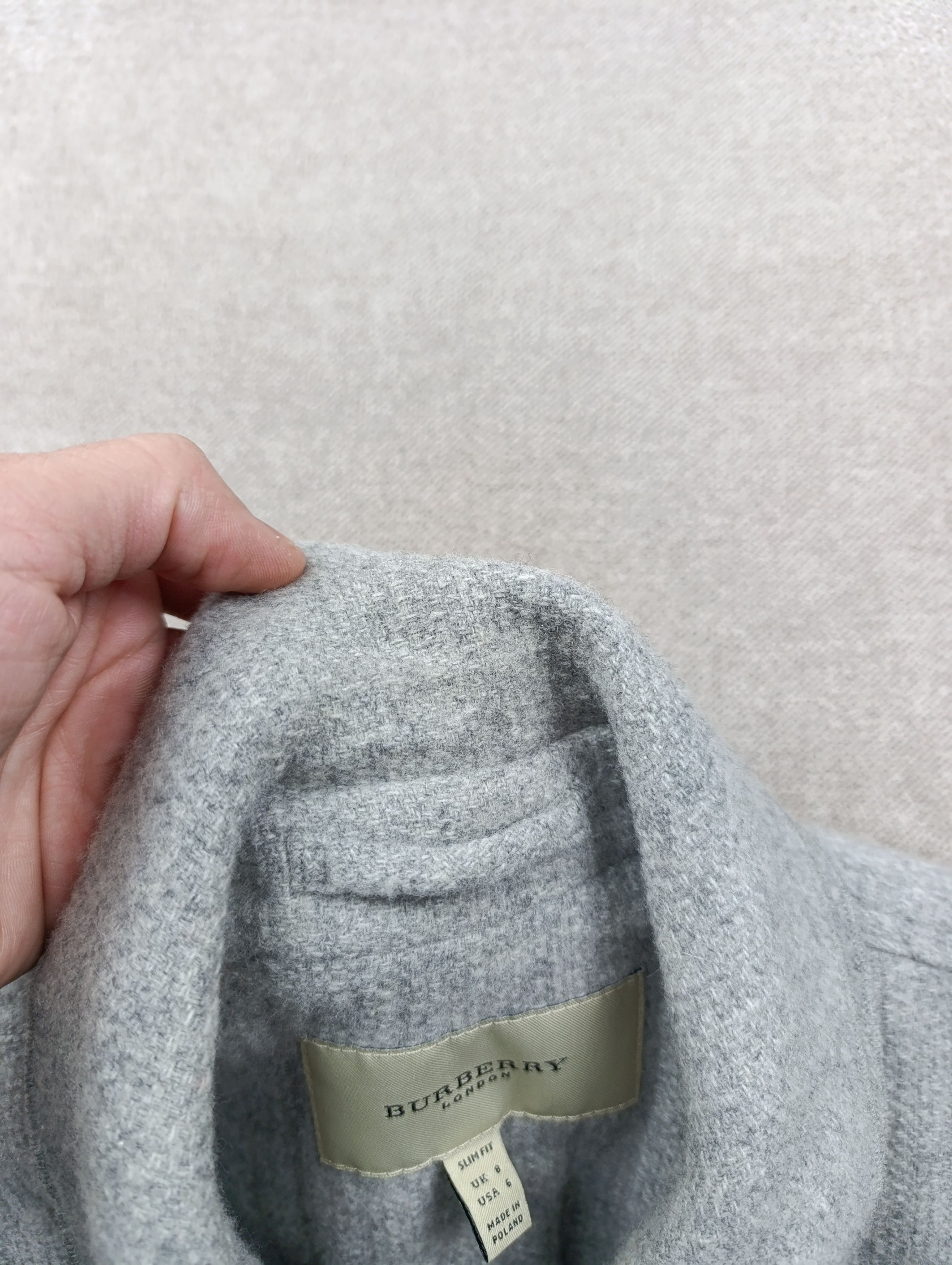 Burberry Burberry London Womens Wool Cashmere Slim Fit Jacket Size M / US 6-8 / IT 42-44 - 12 Thumbnail