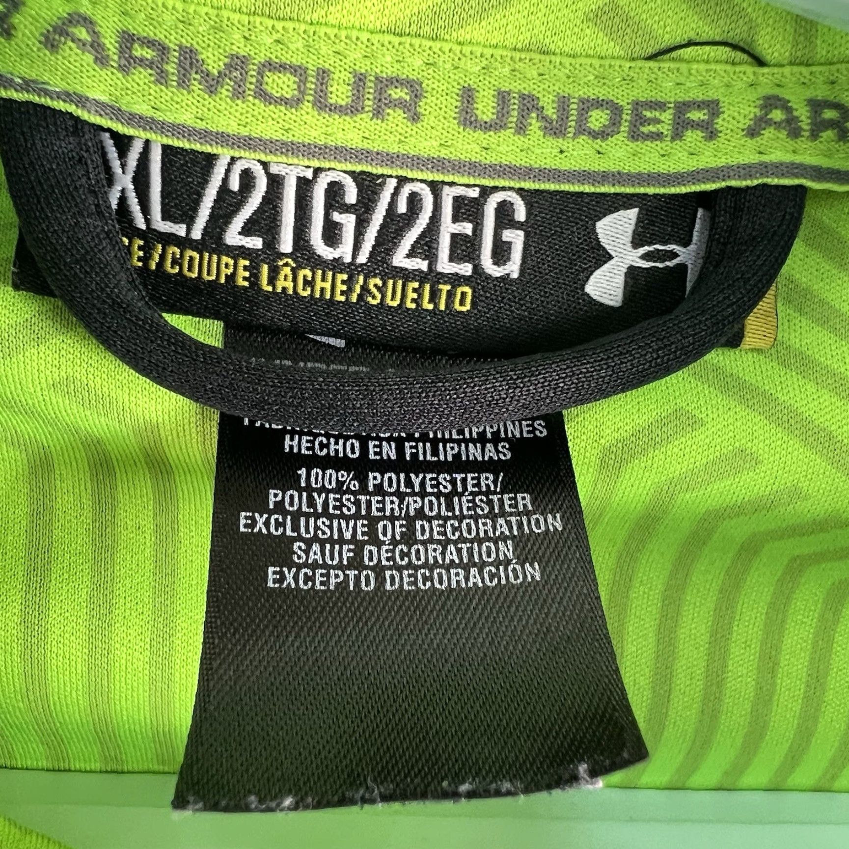 Under Armour Under Armour Sweatshirt Main Selling Point Storm Pull Over Quarter Zip Men XL Black Storm Sweatshirt - Men XL Black/Green Size US XL / EU 56 / 4 - 4 Thumbnail
