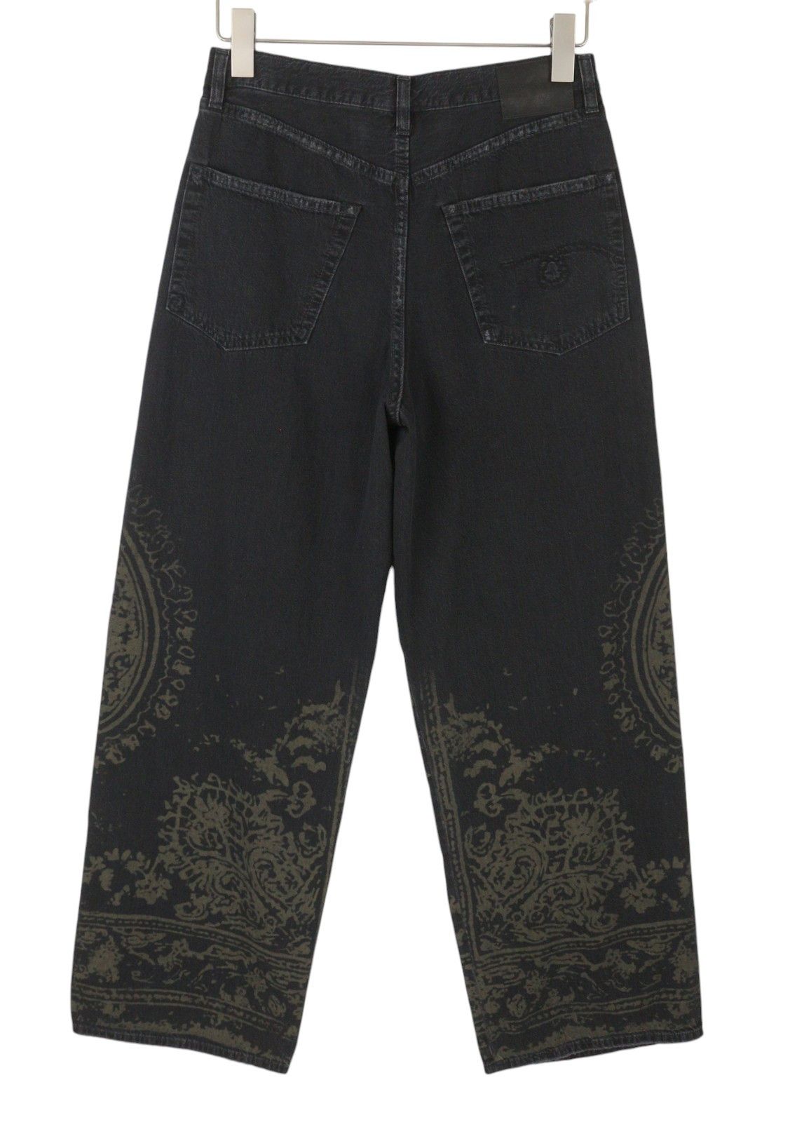 R13 DAMON PLEATED 26 Baroque Black Wide Jeans 89853 Size 26" / US 2 / IT 38 - 4 Thumbnail