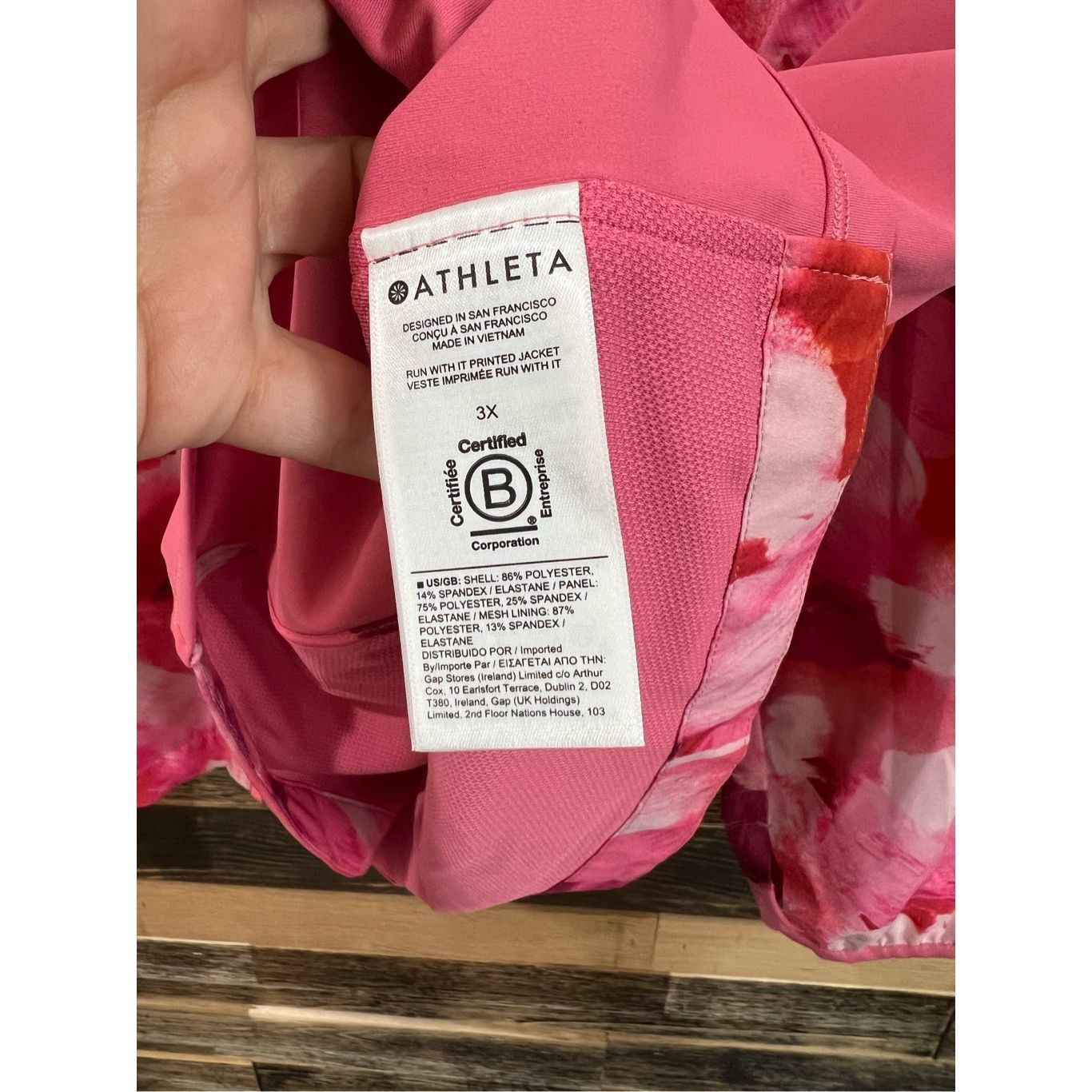 Athleta ATHLETA NWT Run With It Printed Jacket Painted Energy Coral Pink Zip plus sz 3X Size 3XL / US 20-22 - 6 Thumbnail
