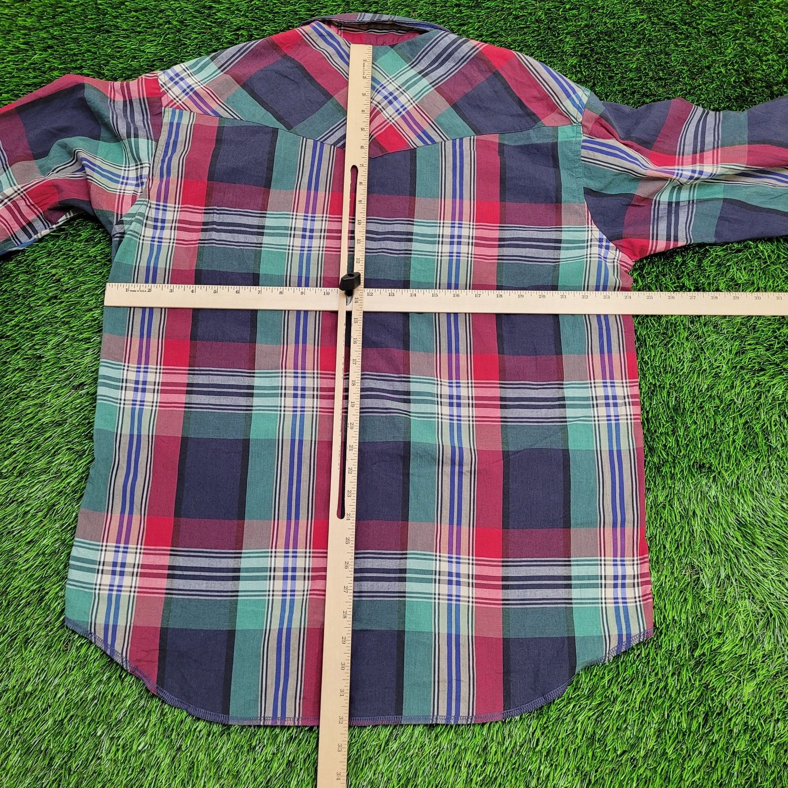 Wrangler Vintage 80s Wrangler Pearl-Snap Shirt XL 17 24x32 Long-Tails Size US XL / EU 56 / 4 - 5 Thumbnail