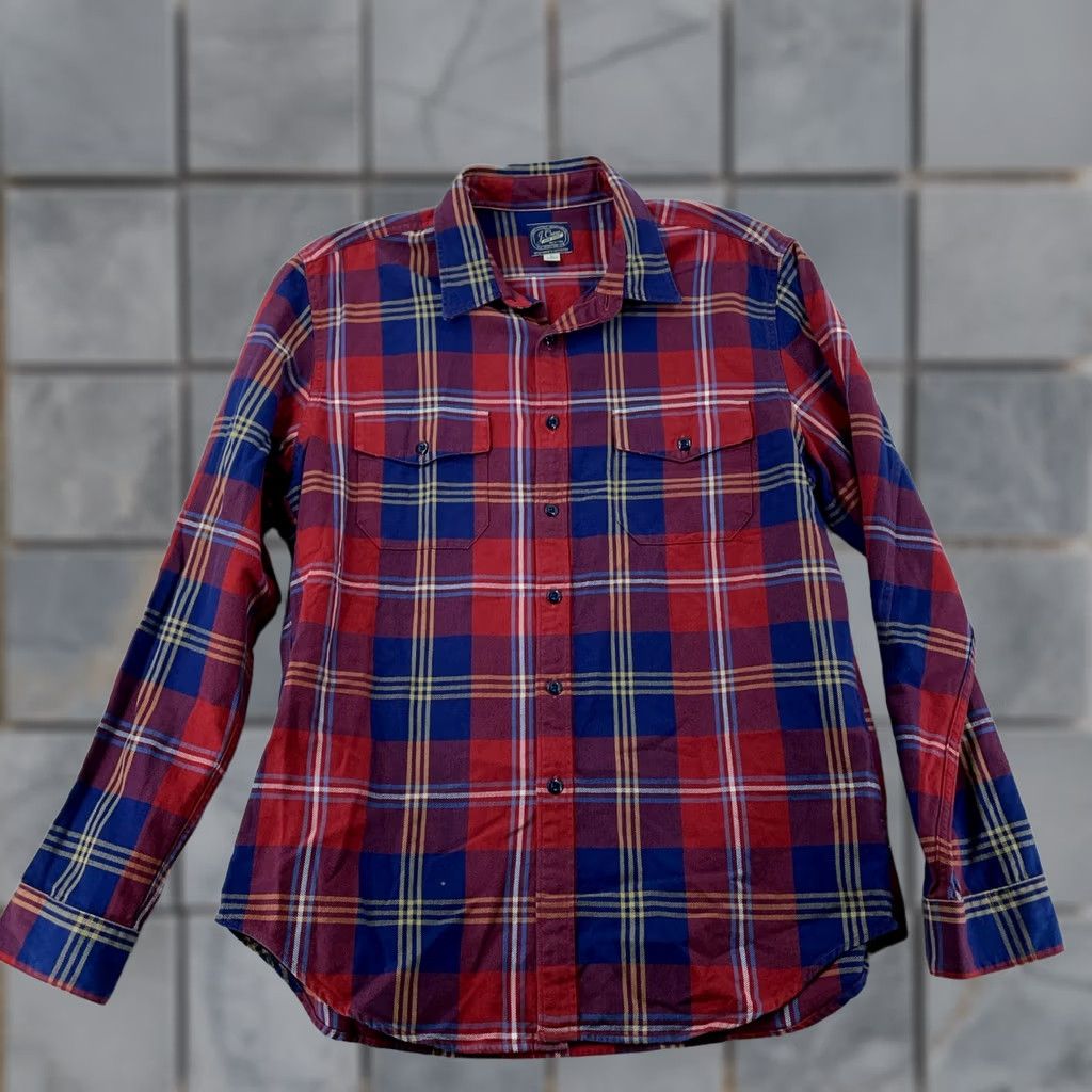 J.Crew J.Crew Shirt Mens Large Plaid Long Sleeve Slim Button Up Collared Red Blue L/S Multicolor Casual Shirt Size US L / EU 52-54 / 3 - 1 Thumbnail