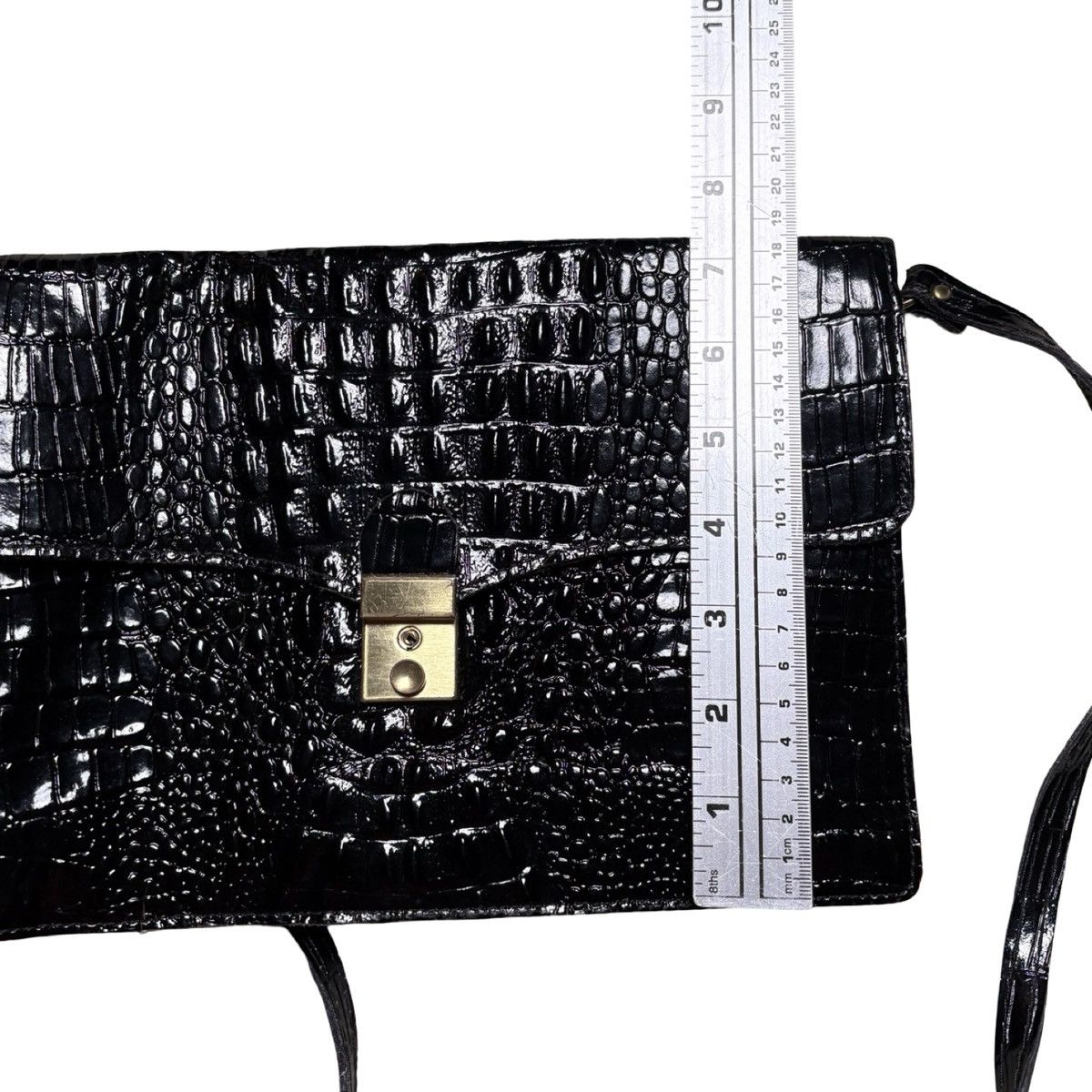 Other Vintage Sudhaus Genuine Leather Croc Alligator Purse Black Size ONE SIZE - 7 Thumbnail