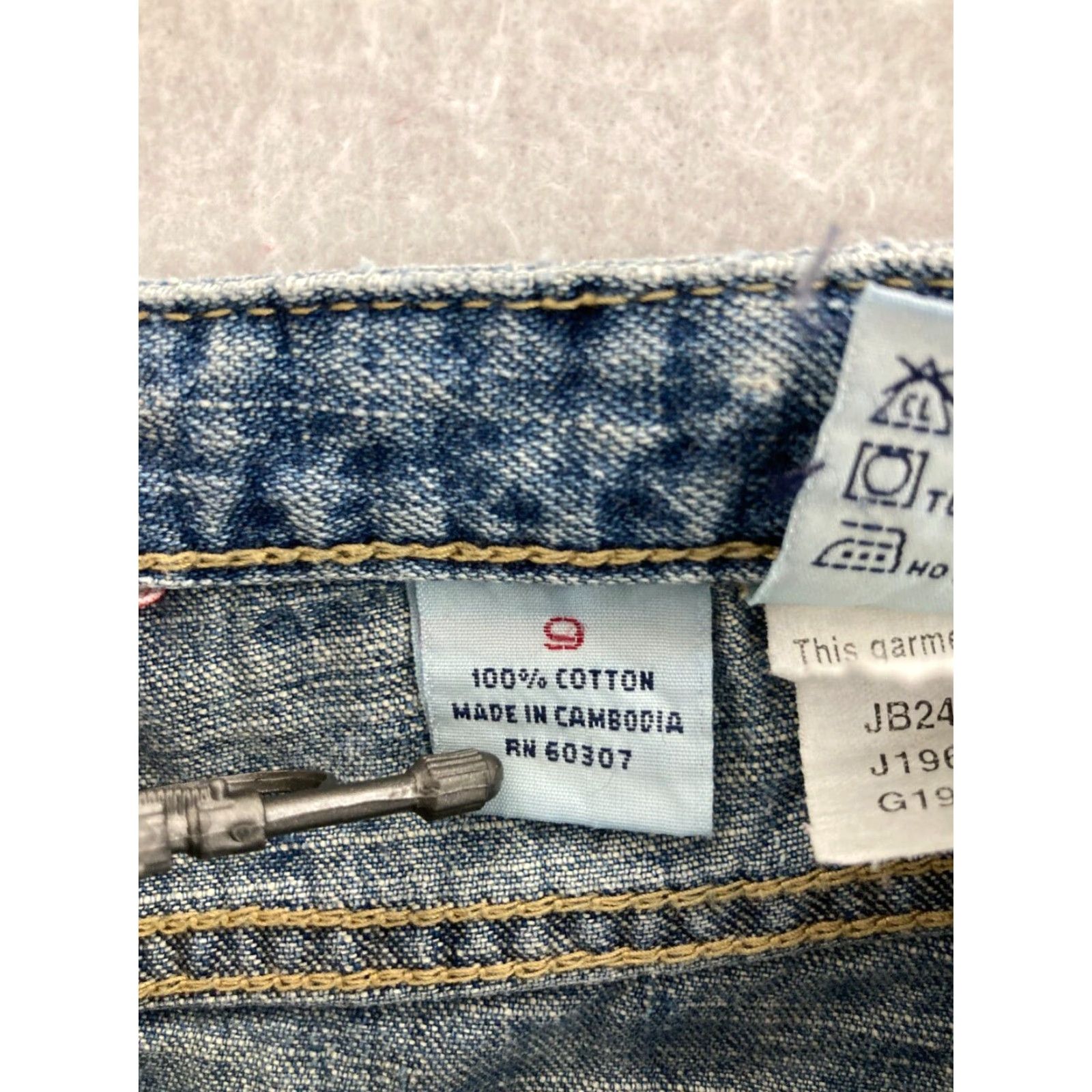 Vintage VINTAGE UNIONBAY Skirt Womens 9 Midi Blue Denim Light Wash Jeans Cotton Lace Pockets Y2K 90s? Size 30" / US 8 / IT 44 - 6 Thumbnail