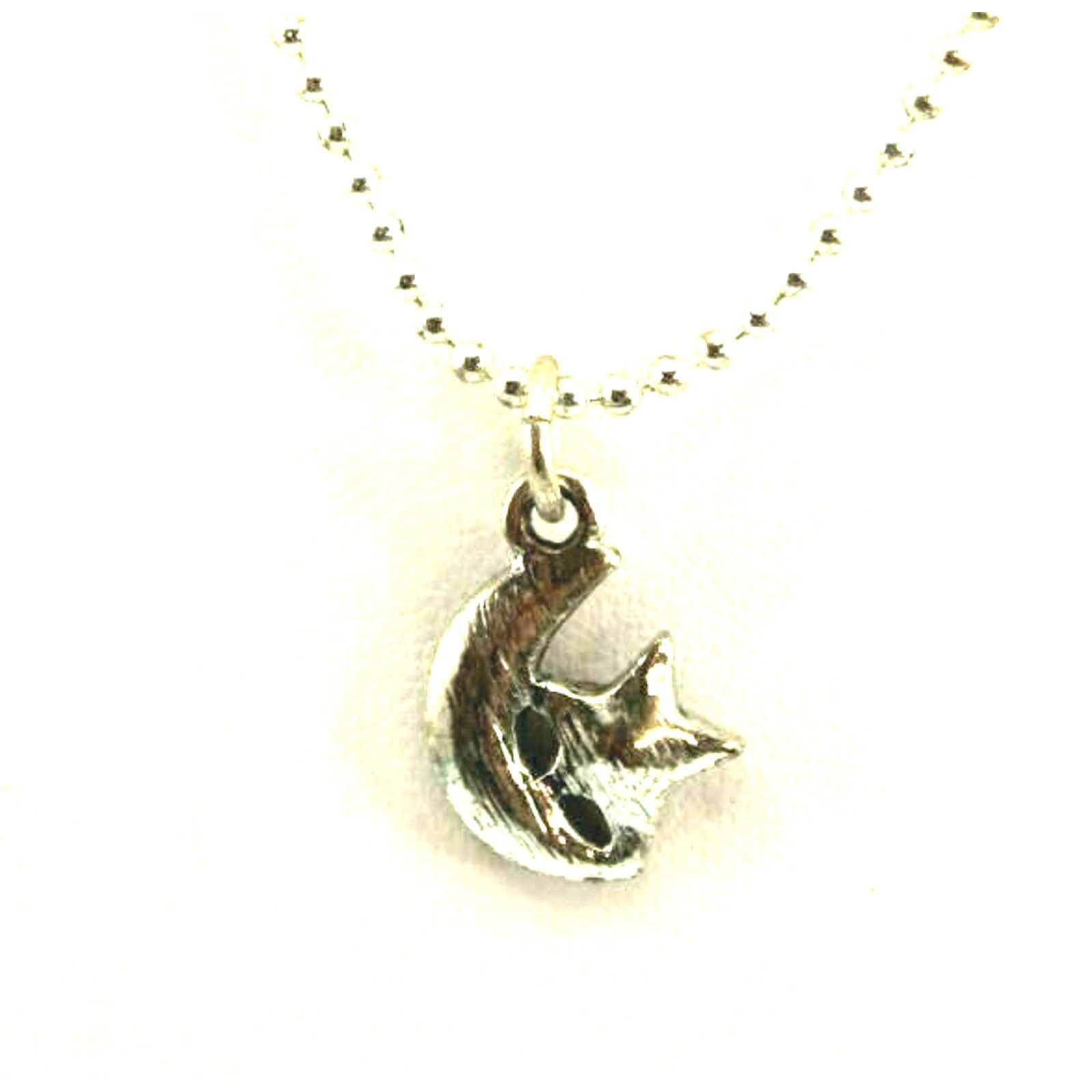 Other Blue Rhinestone Star & Moon Silvertone Pendant • Ball Chain Size ONE SIZE - 3 Thumbnail