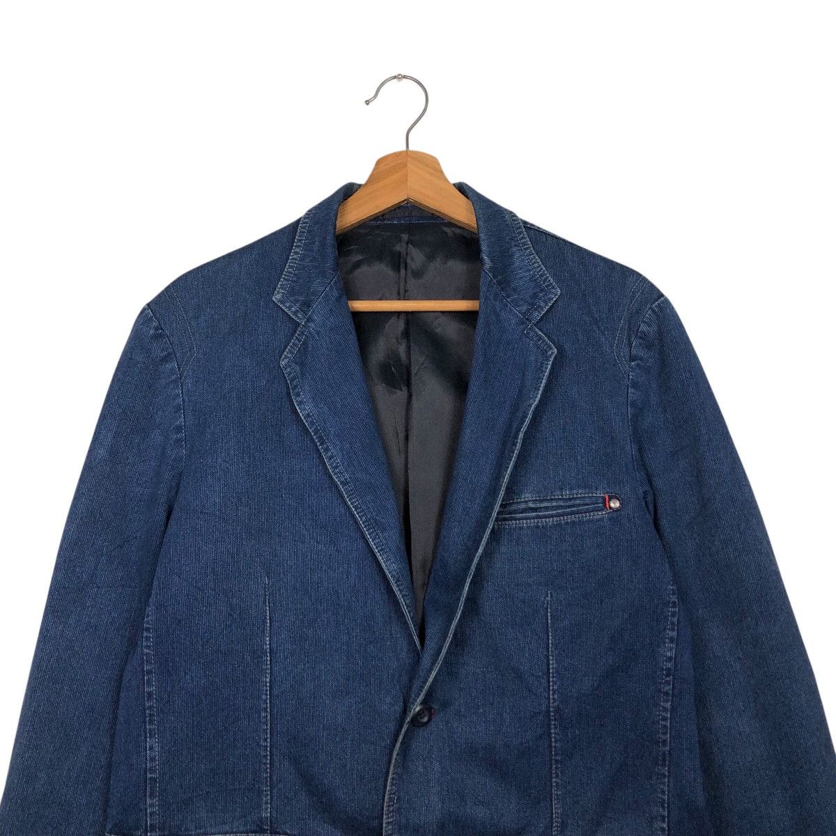 Vintage 📌Vintage Denim Jacket Indigo Worker Pagelo Issey Miyake Size US S / EU 44-46 / 1 - 4 Thumbnail