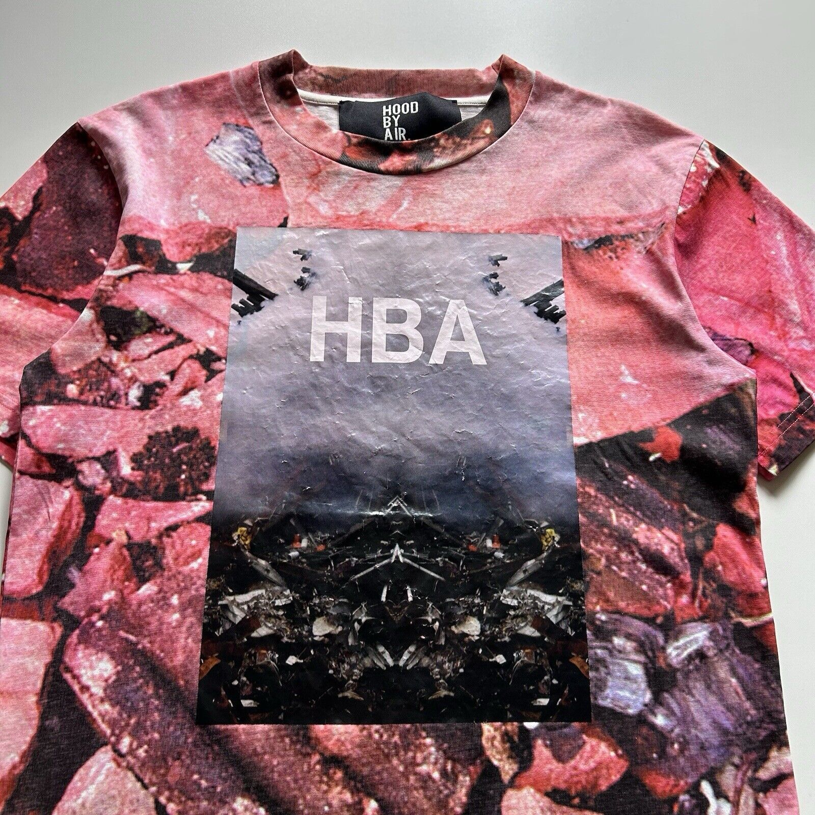 Hood By Air × Vintage × Virgil Abloh VTG Hood By Air HBA All Over Print Art Graphic T Shirt Large Size US L / EU 52-54 / 3 - 2 Thumbnail