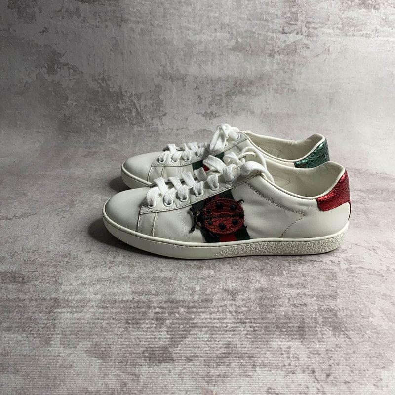Gucci Gucci ACE Leather Pineapple Embroidered Sneakers 0079 Size US 5 / IT 35 - 1 Thumbnail