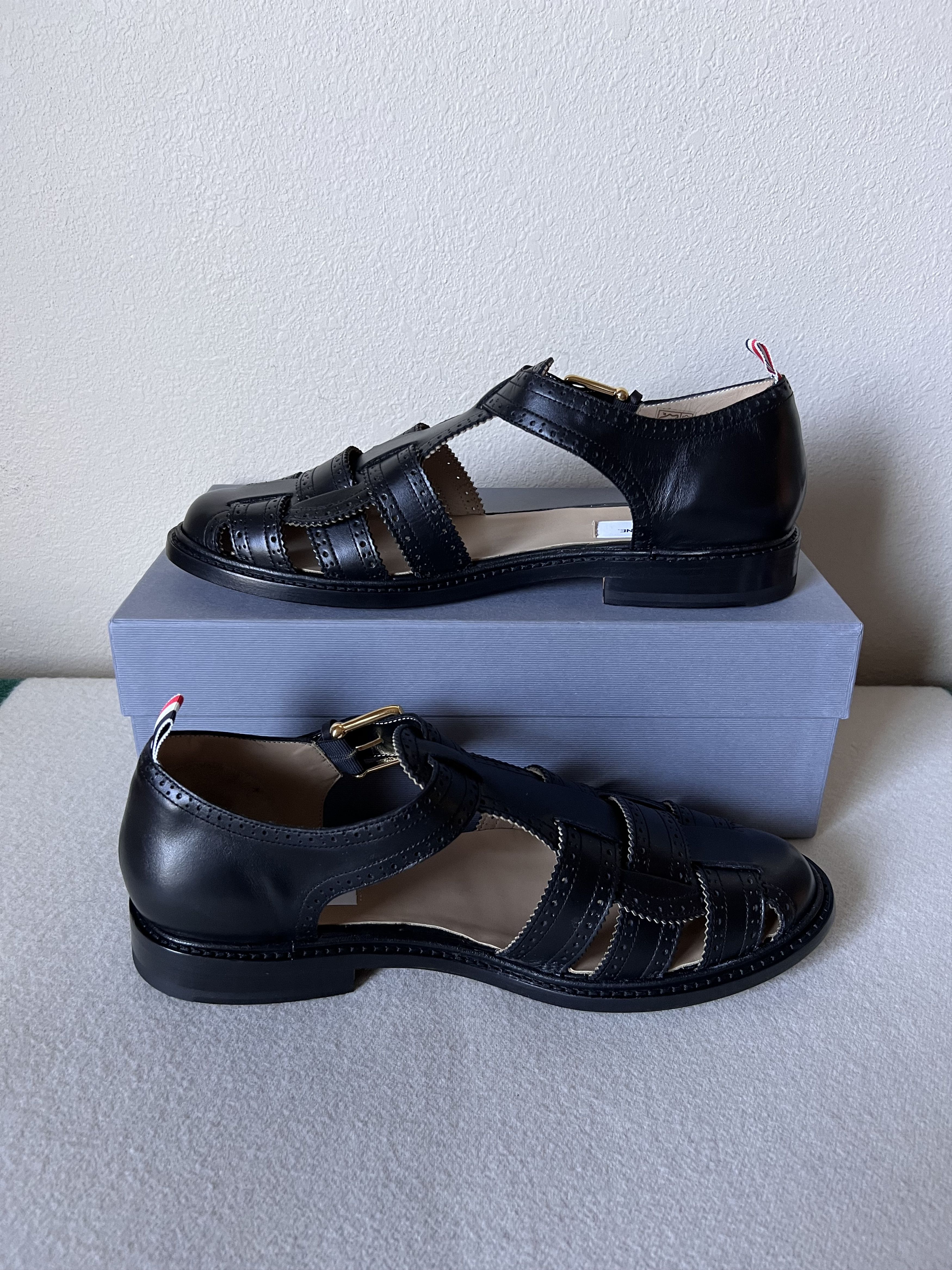 Thom Browne Thom Browne Brogued Fisherman Sandals with Leather Sole Size US 12 / EU 45 - 3 Thumbnail