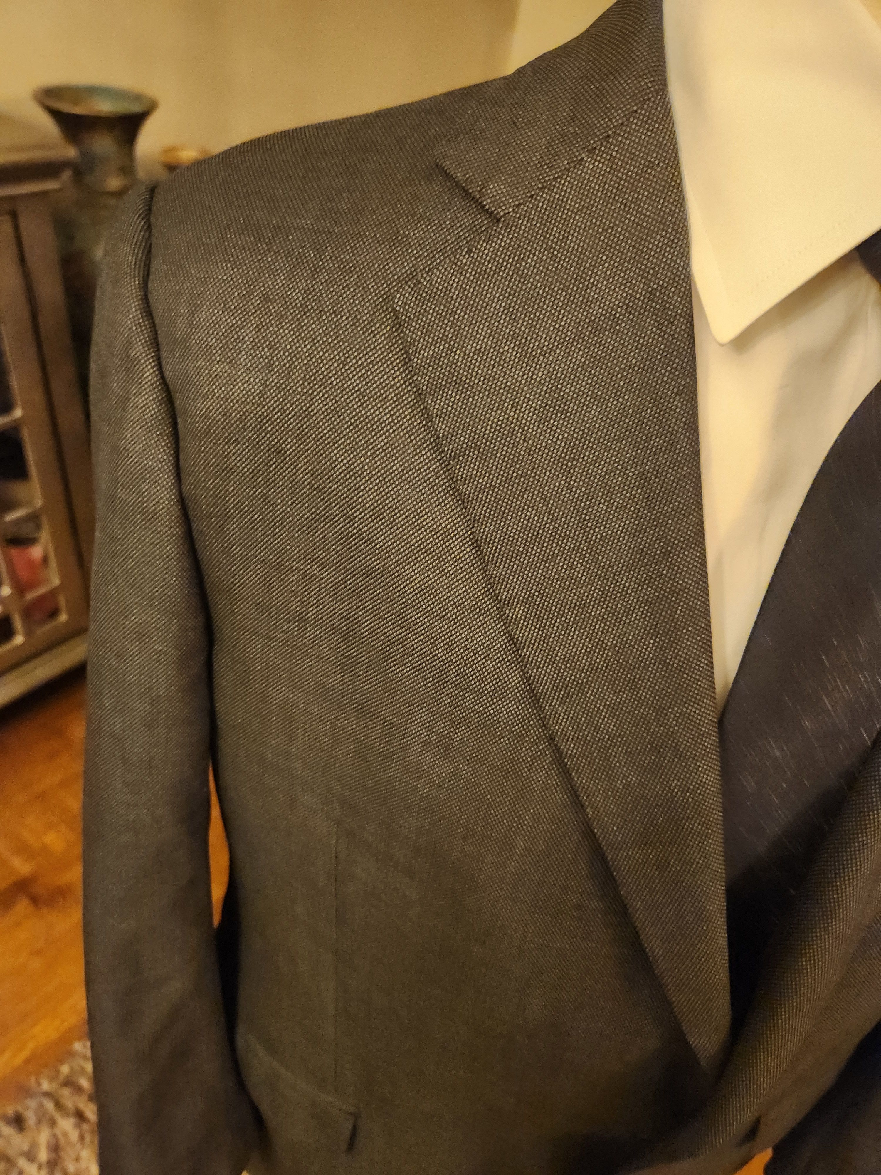J.Hilburn J. Hilburn by JDB 100% Wool Gray Blazer Size 44S - 3 Thumbnail