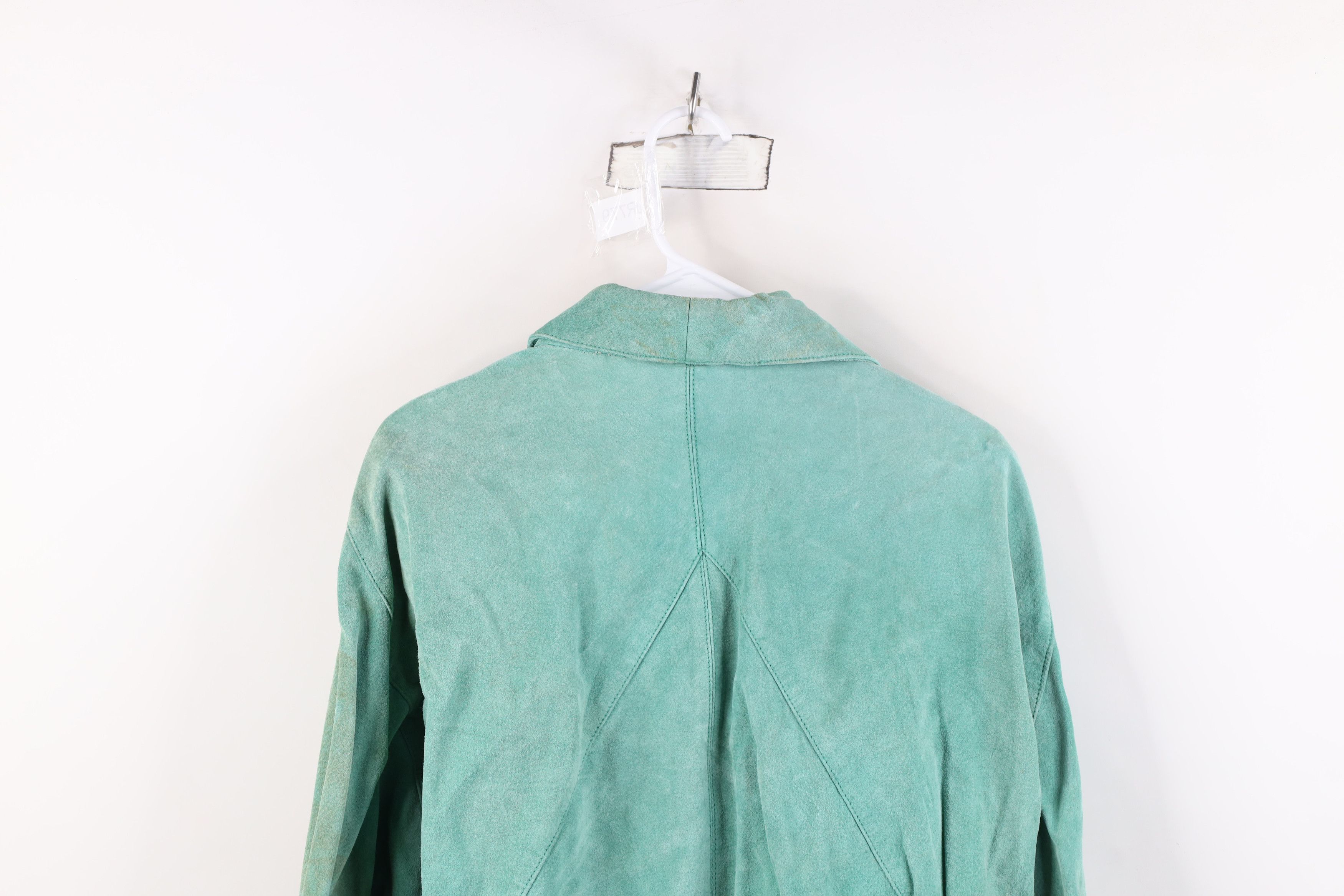 Vintage Vintage 80s Mid Mod Suede Leather Blazer Jacket Coat Size M / US 6-8 / IT 42-44 - 14 Thumbnail