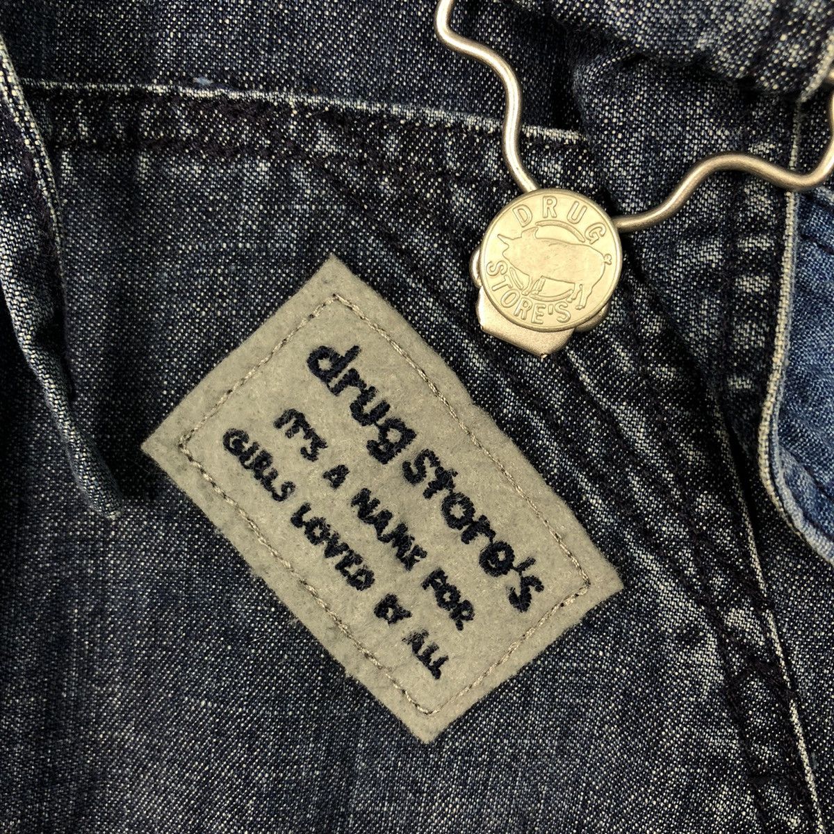Japanese Brand 📌Vintage Biker Denim Jacket Drug Store's Big Logo Design Size US M / EU 48-50 / 2 - 19 Thumbnail