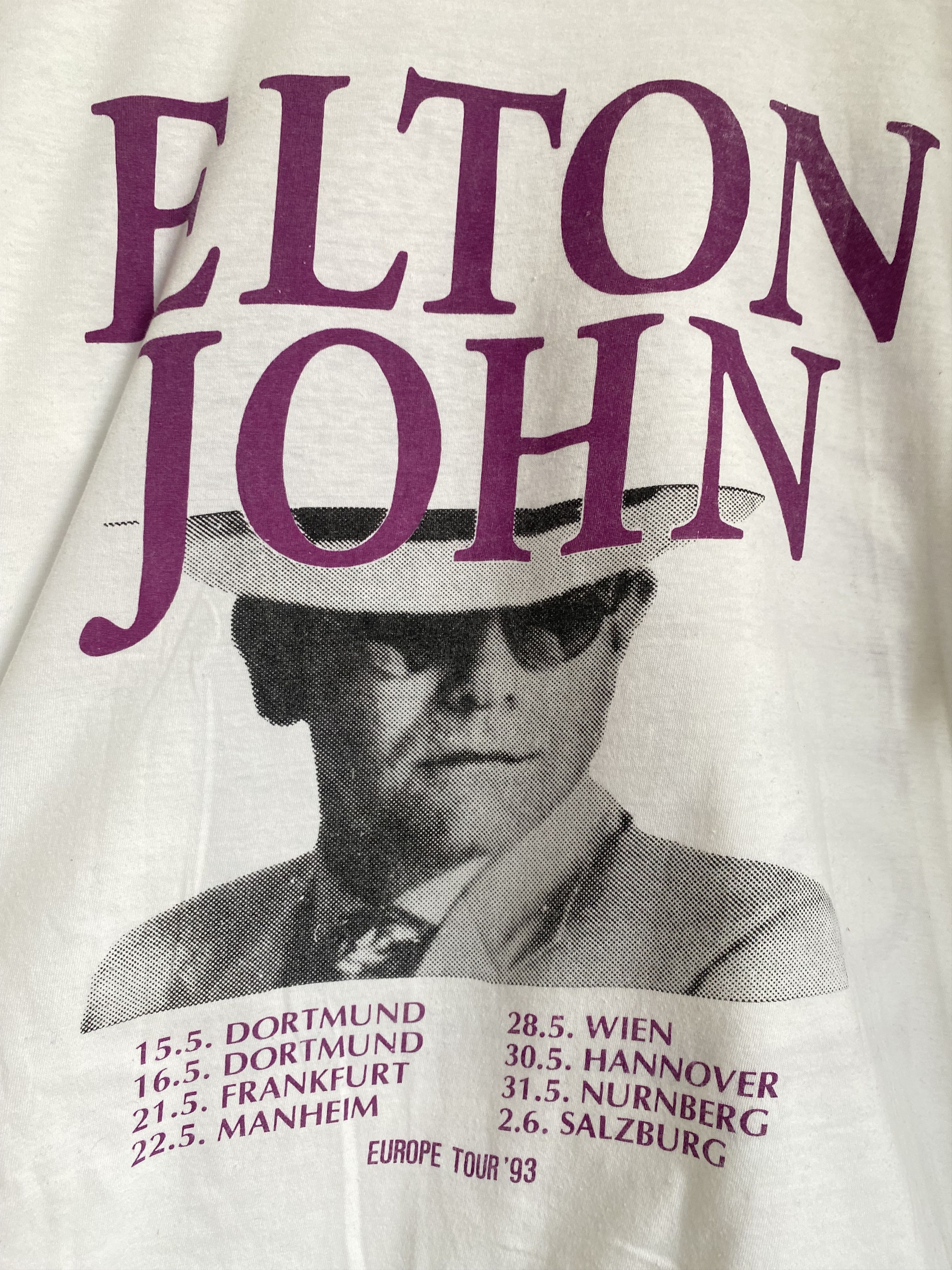 Band Tees × Vintage Vintage 1993 Elton John the one Europe Tour t-shirt Size US L / EU 52-54 / 3 - 3 Thumbnail