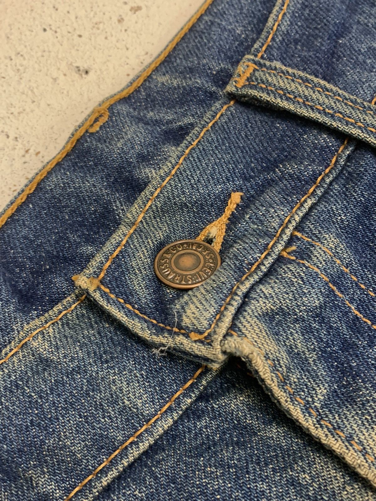 Vintage Levis 607 Orange Tab Mud Wash Distressed (AE10)
