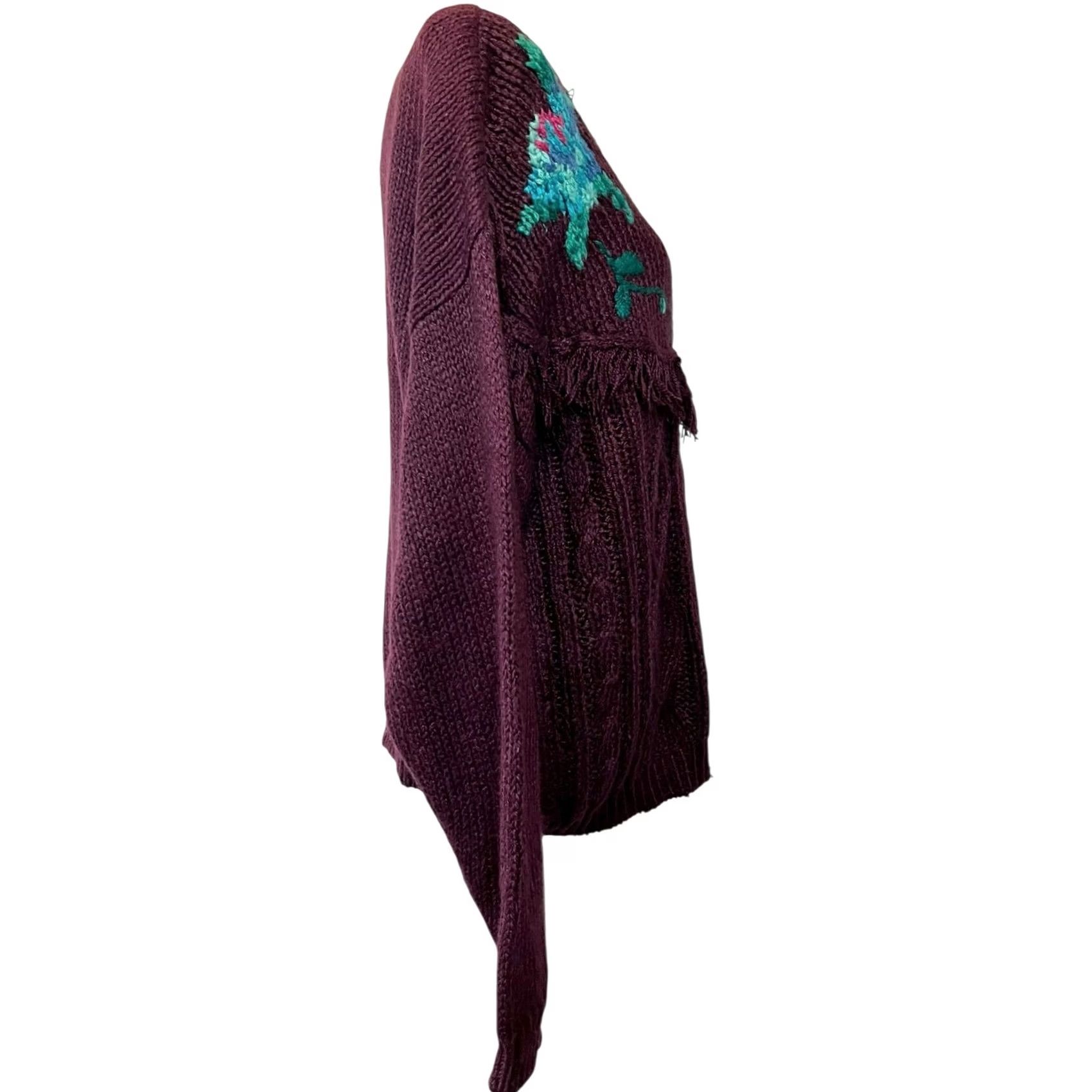 Vintage VINTAGE Center Aisle Women’s Sweater Turtleneck Knit Fringe Purple XL Pullover Knit Long Sleeve Shoulder Pads Size XL / US 12-14 / IT 48-50 - 6 Thumbnail