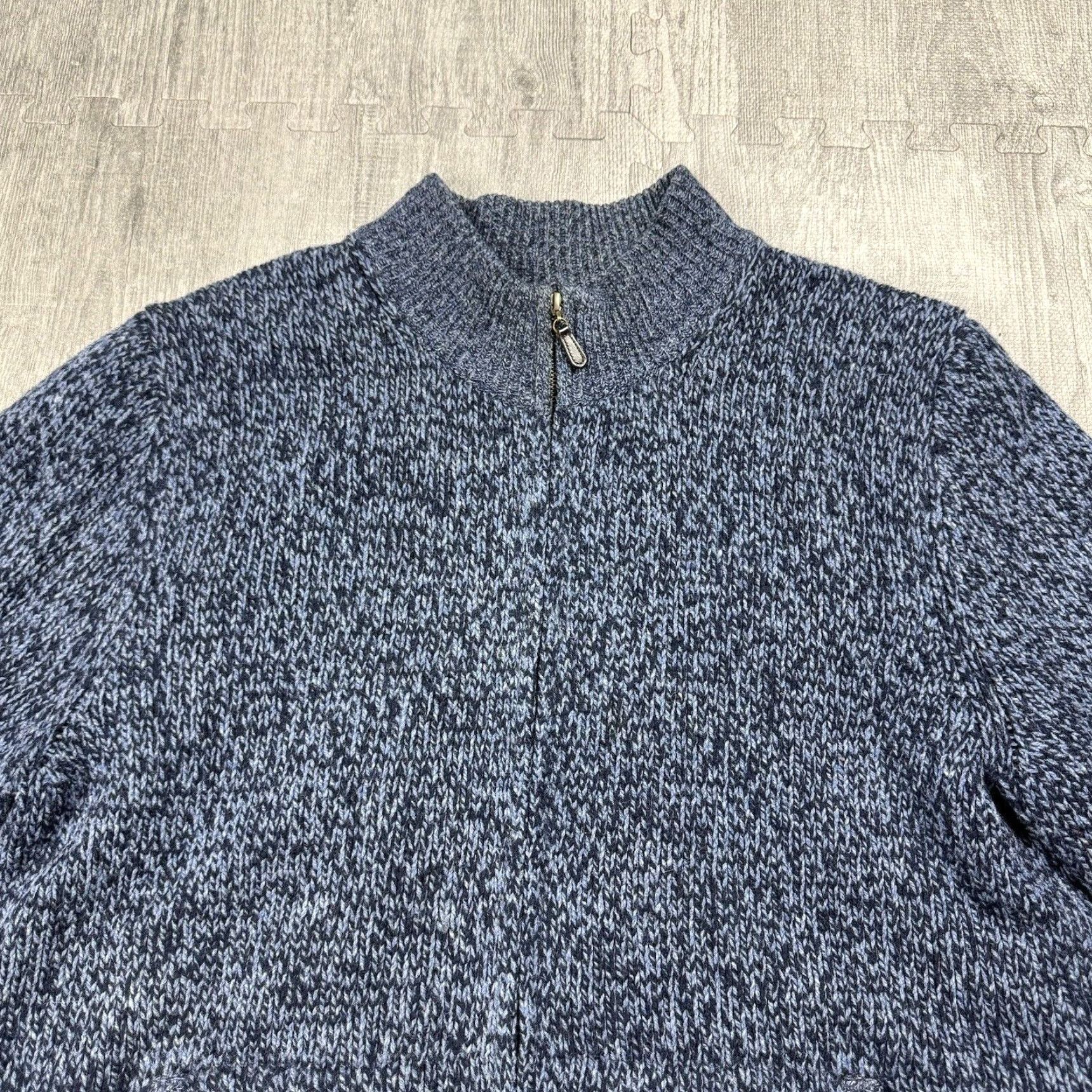Vintage VINTAGE L.L. BEAN CLASSIC WOOL SWEATER FULL ZIP FLANNEL LINED BLUE XL OUTDOOR MEN Size US XL / EU 56 / 4 - 2 Thumbnail