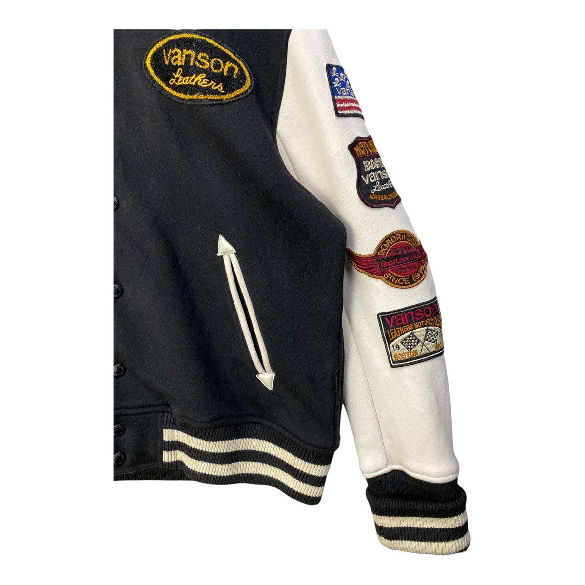 Vanson Leathers Vanson Leathers Varsity Jacket Hoodie Heavy Cotton Button Up Size US XXL / EU 58 / 5 - 6 Thumbnail