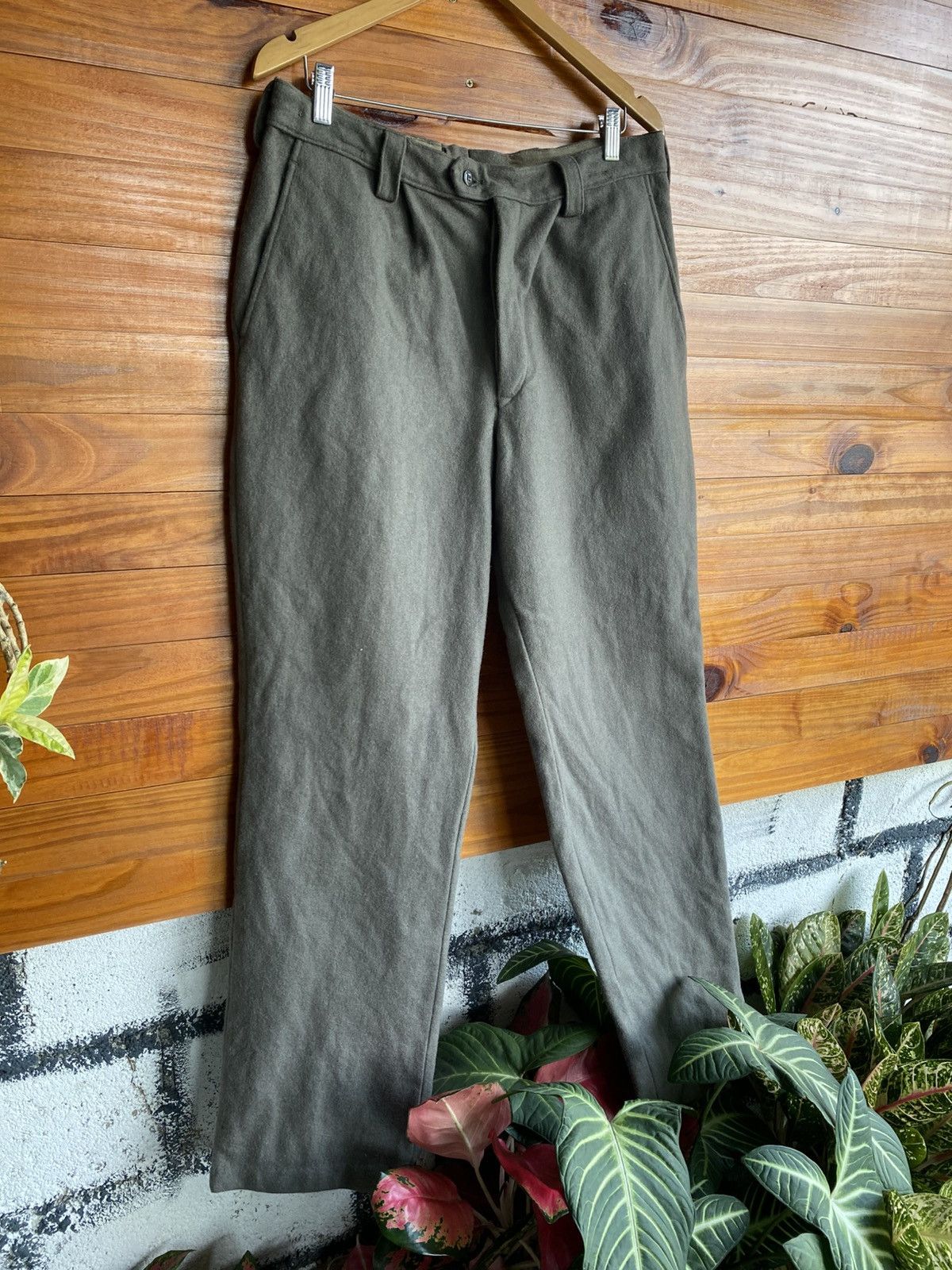 Vintage East German NVA Wool Military Trousers – Cold War Army Pants Size US 32 / EU 48 - 5 Thumbnail