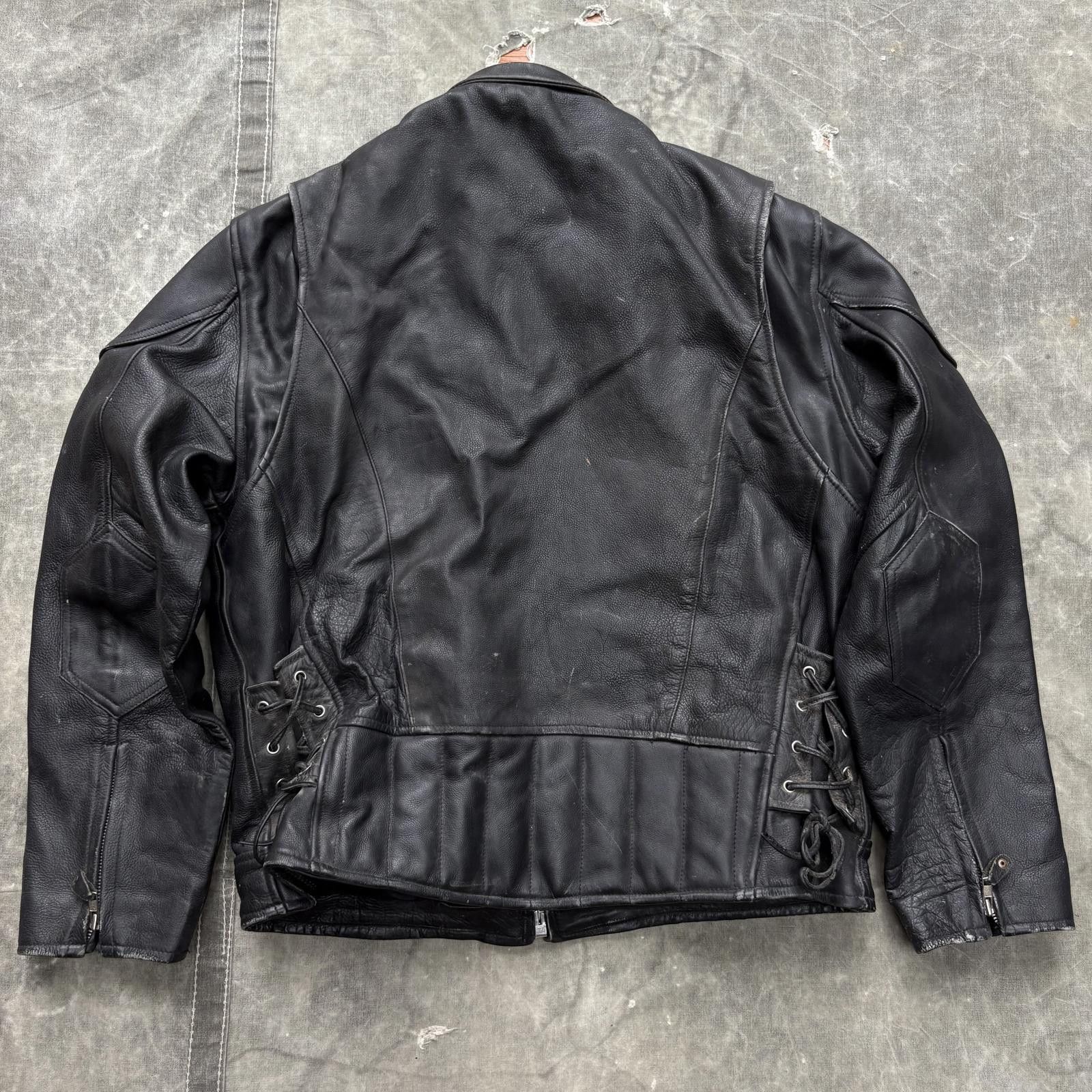 Wilsons Leather Vintage 80s 90s Wilsons Open Road Leather Motorcycle Jacket Size US L / EU 52-54 / 3 - 7 Thumbnail