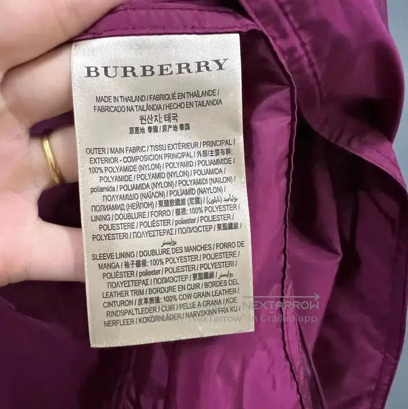 Burberry Burberry Pink Cotton Medium-Length Trench Coat. Size XXS / US 00 / IT 34 - 3 Thumbnail