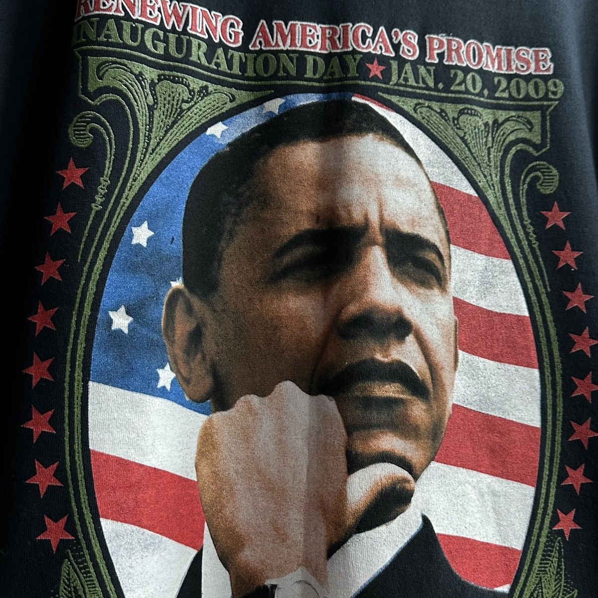 Rap Tees × Vintage Vintage y2k Barack Obama Inauguration Rap Style Shirt Size US L / EU 52-54 / 3 - 7 Thumbnail