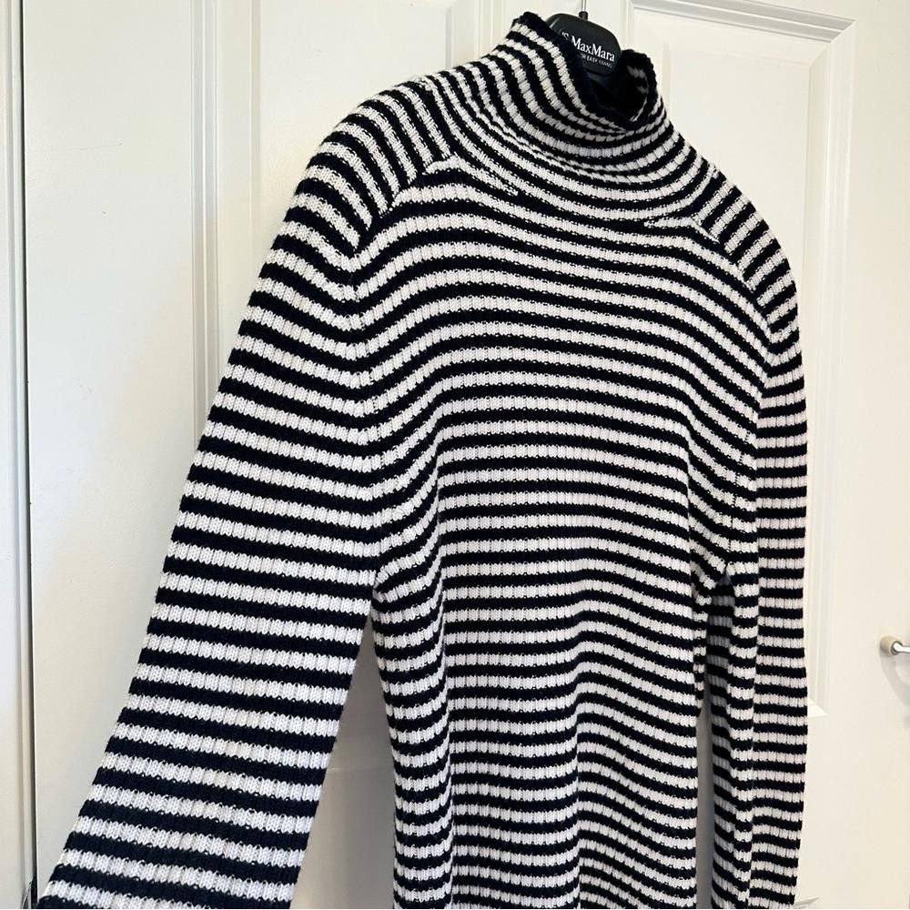 Designer Made In Italy Max Mara Label-cut Stretchy Wool Sweater Size M / US 6-8 / IT 42-44 - 5 Thumbnail
