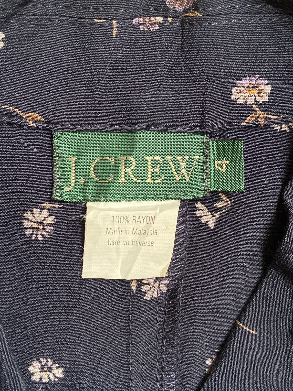 J.Crew J.CREW Navy Flower Pattern Shirt Size US XS / EU 42 / 0 - 6 Thumbnail