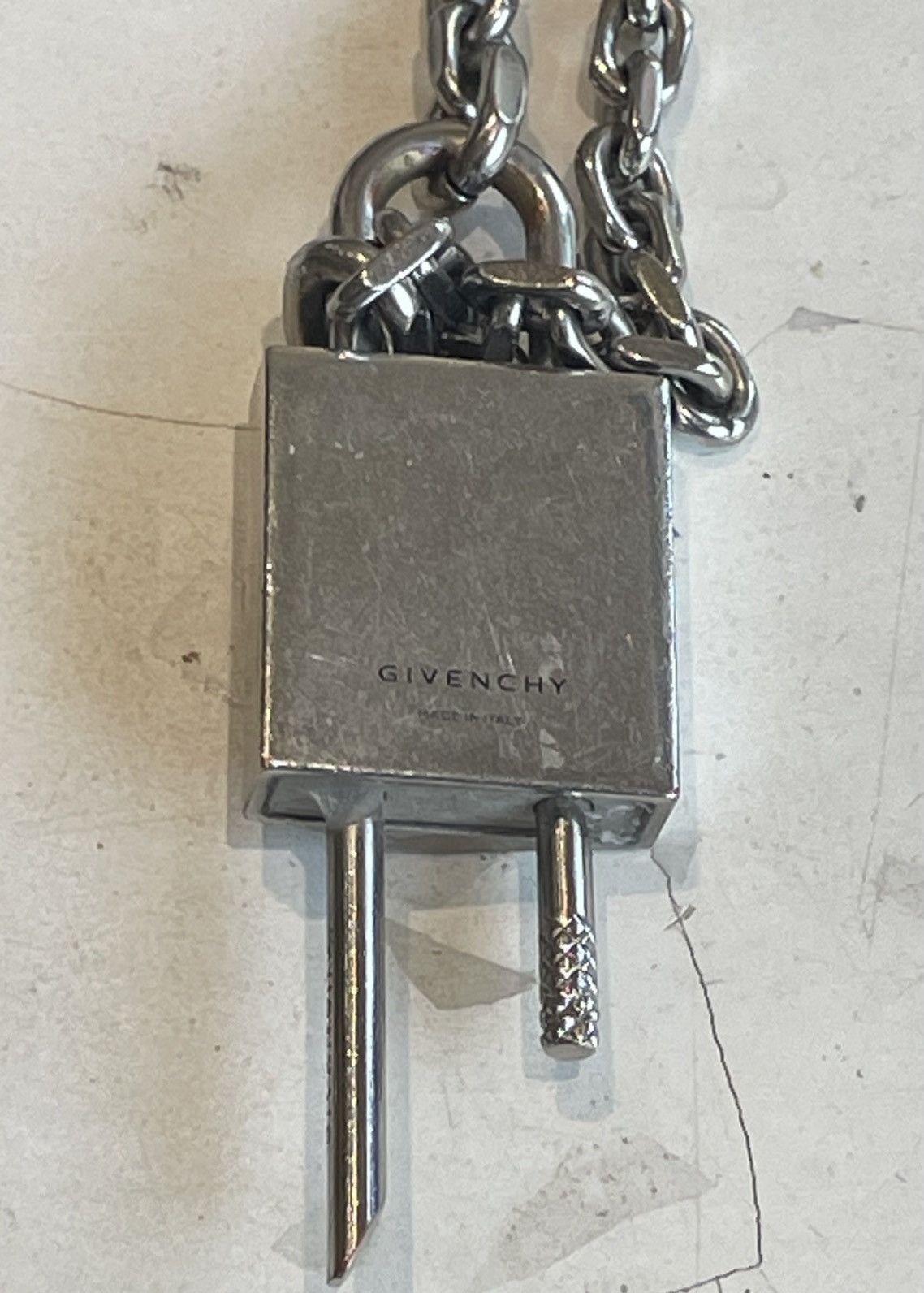 Givenchy GIVENCHY 4G Padlock Chain Necklace Size ONE SIZE - 6 Thumbnail