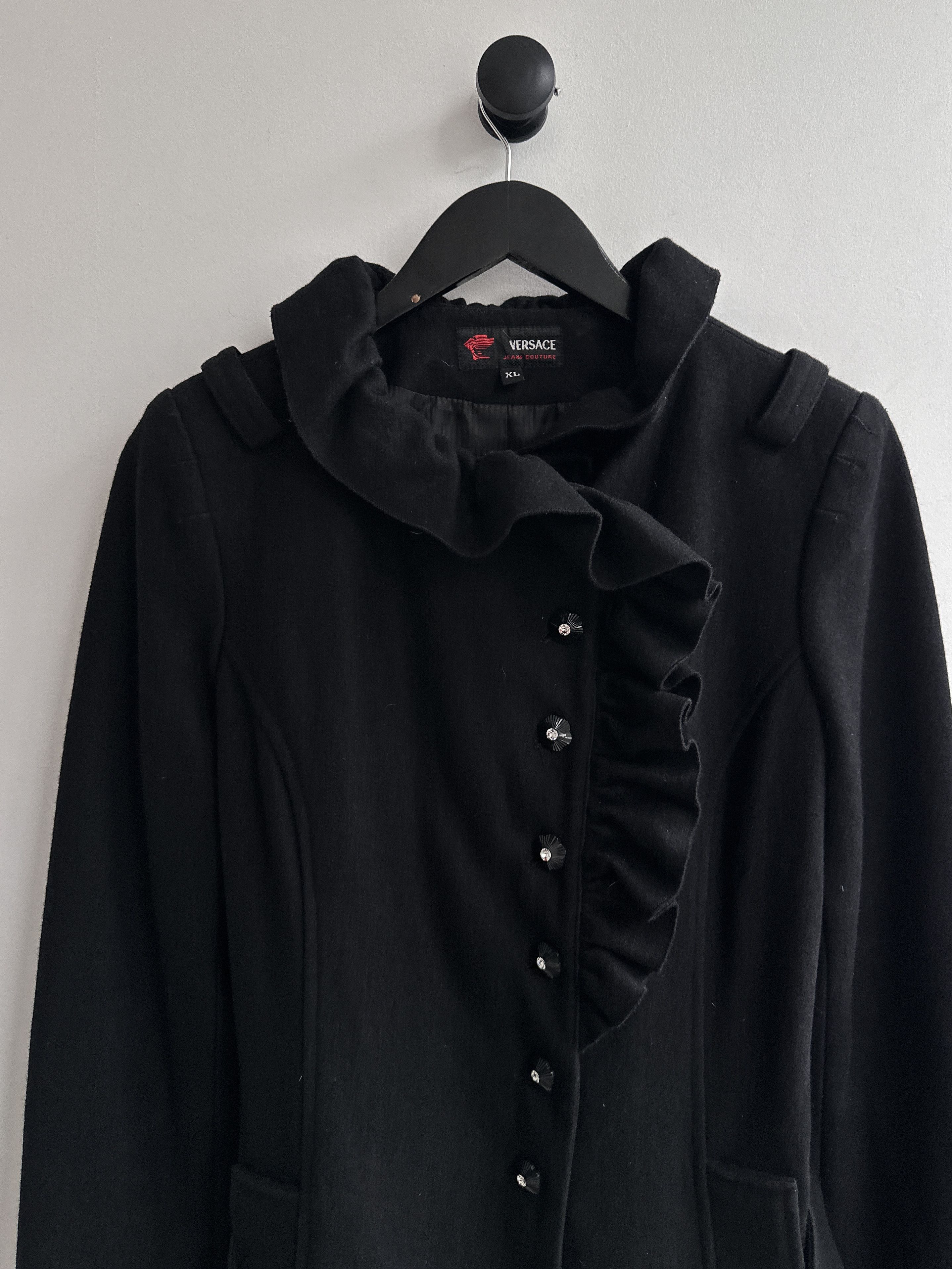 Versace Vintage Versace Jeans Couture Wool Coat Jacket Size M / US 6-8 / IT 42-44 - 4 Thumbnail