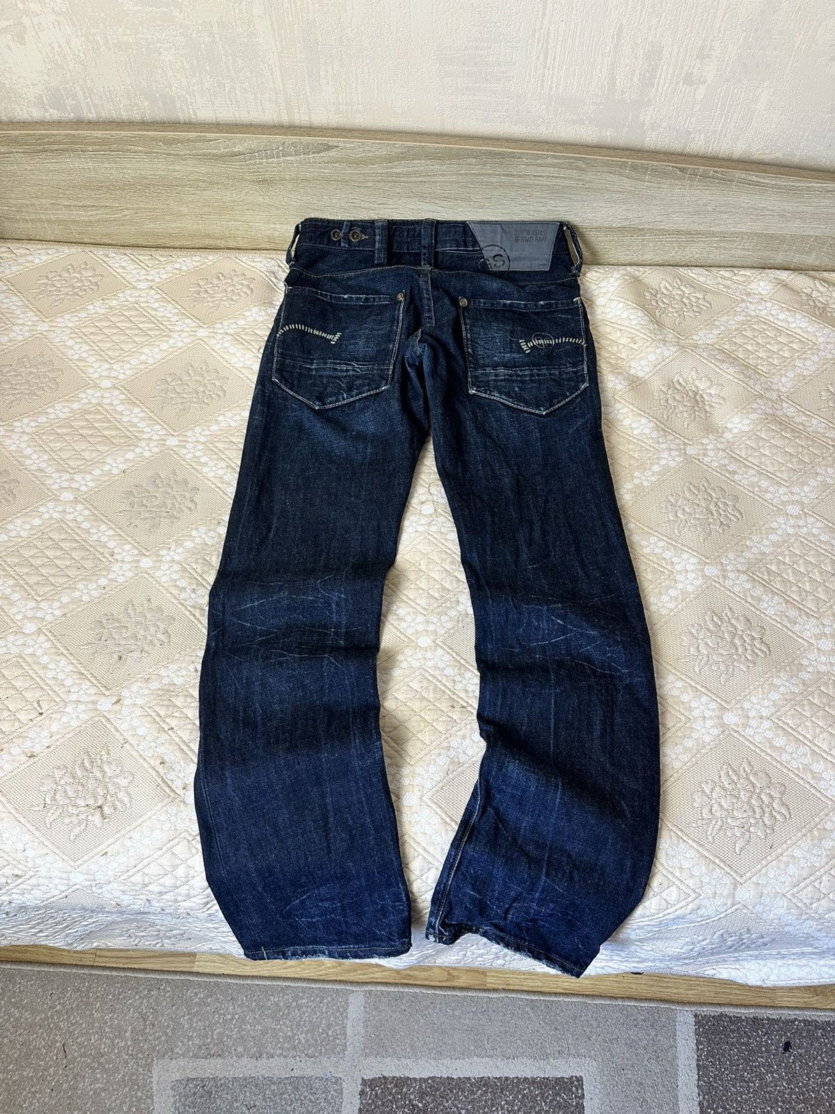 G-Star 🔥 G Star Raw 3301 Vintage Blue Denim Pants Jeans Trousers Size US 32 / EU 48 - 1 Thumbnail