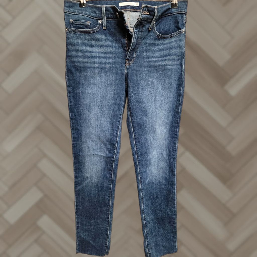 Levi's Levi's Jeans Women 29 Blue 100% Cotton Denim Straight Mid Rise Regular Inseam 29 Size 29" - 1 Thumbnail