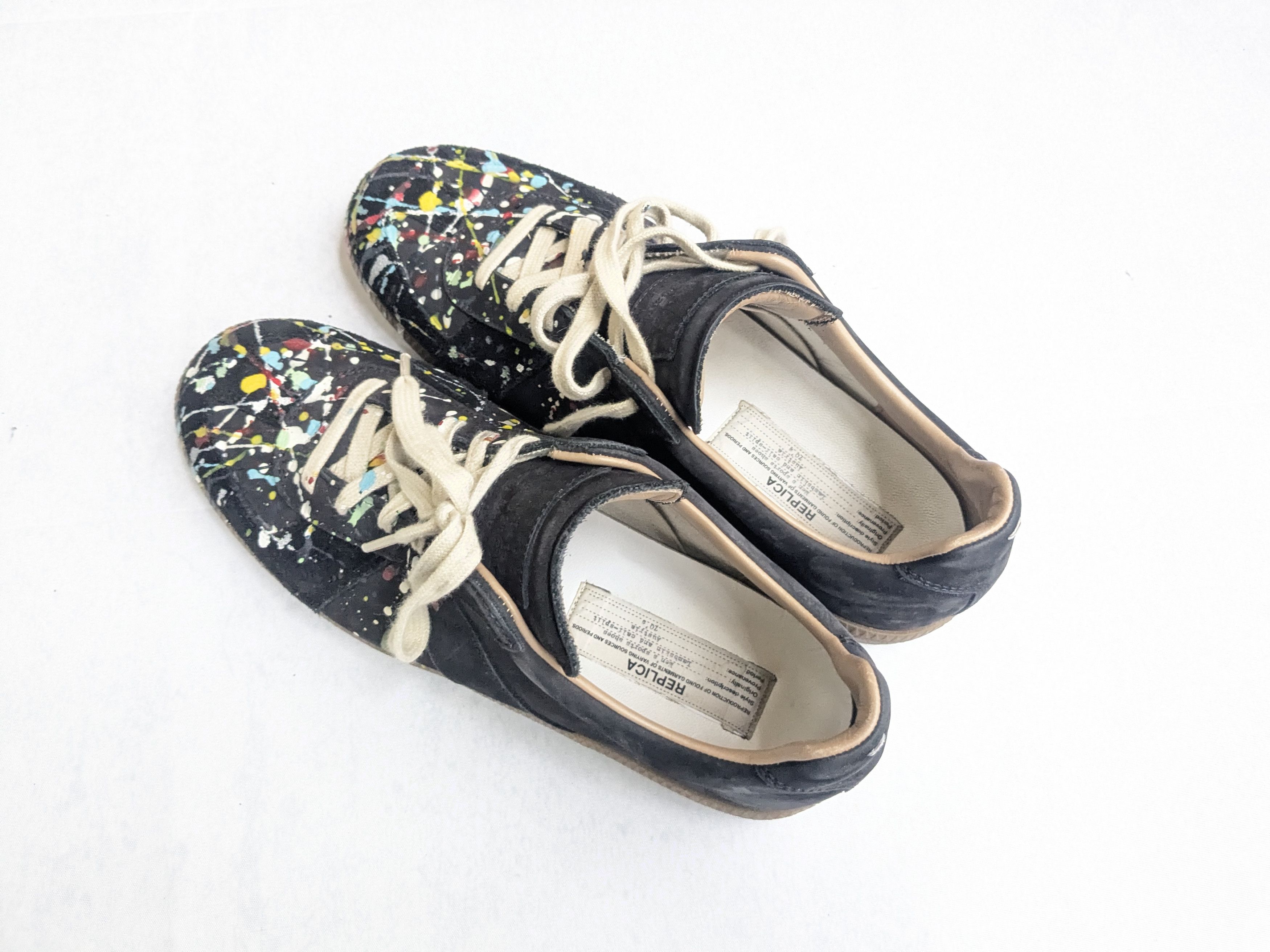Maison Margiela Maison Margiela Replica GAT Paint Splatter Black 9 42 Size US 9 / EU 42 - 13 Thumbnail