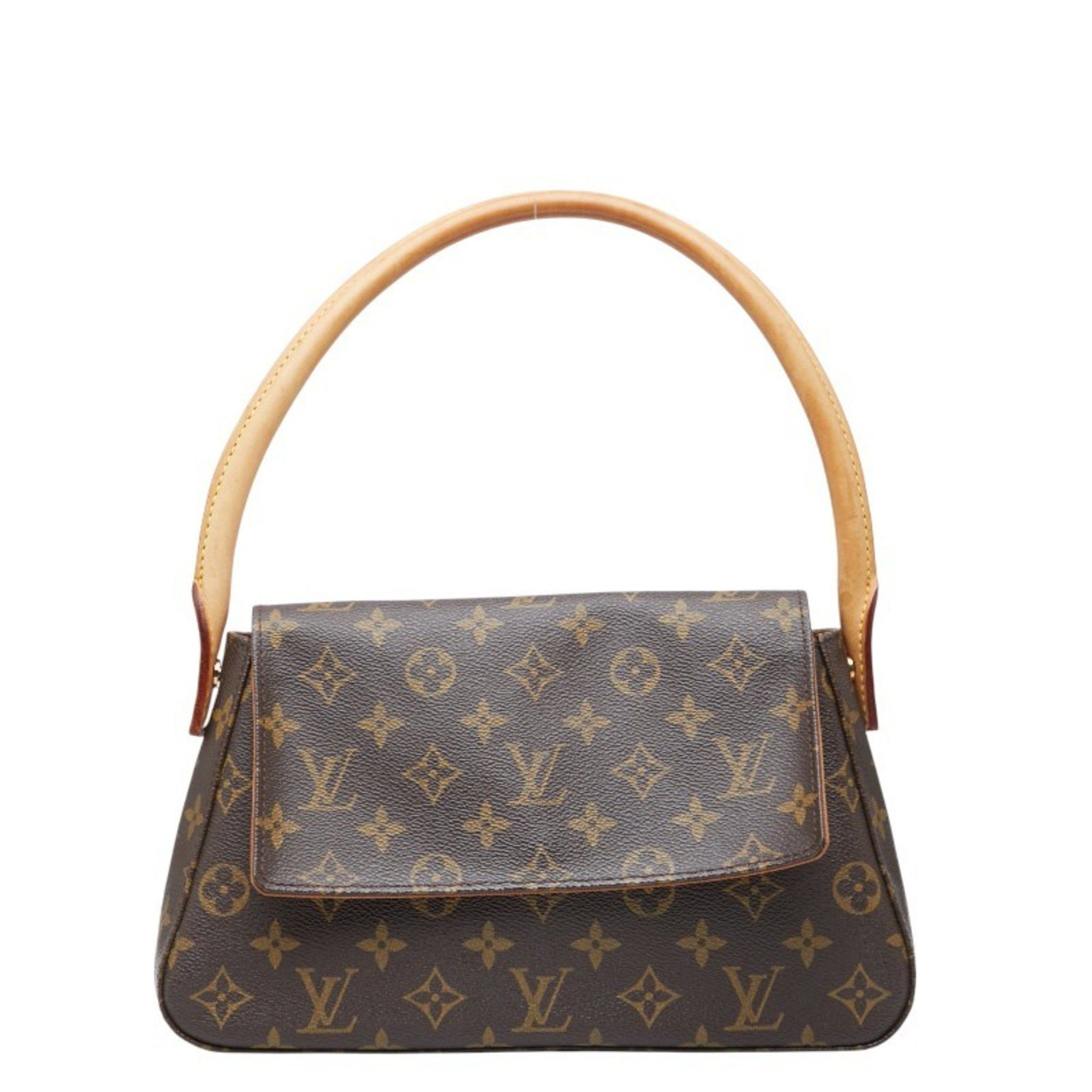 Louis Vuitton Louis Vuitton Monogram Mini Looping Shoulder Bag/Handbag M51147 Brown Leather Women's LOUIS VUITTON Size ONE SIZE - 1 Thumbnail