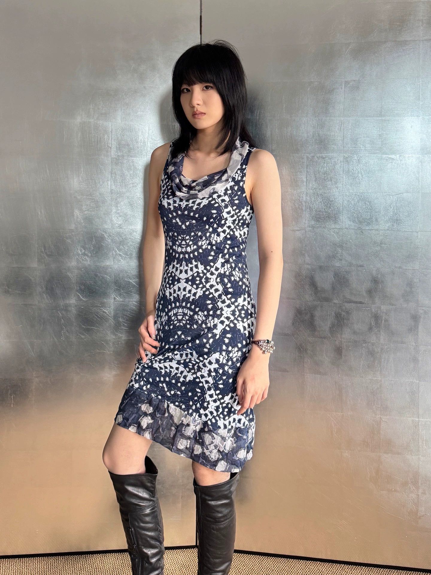 Other Italian Brand Psychedelic Stretchy Tulle Dress M Vintage Size M / US 6-8 / IT 42-44 - 3 Thumbnail