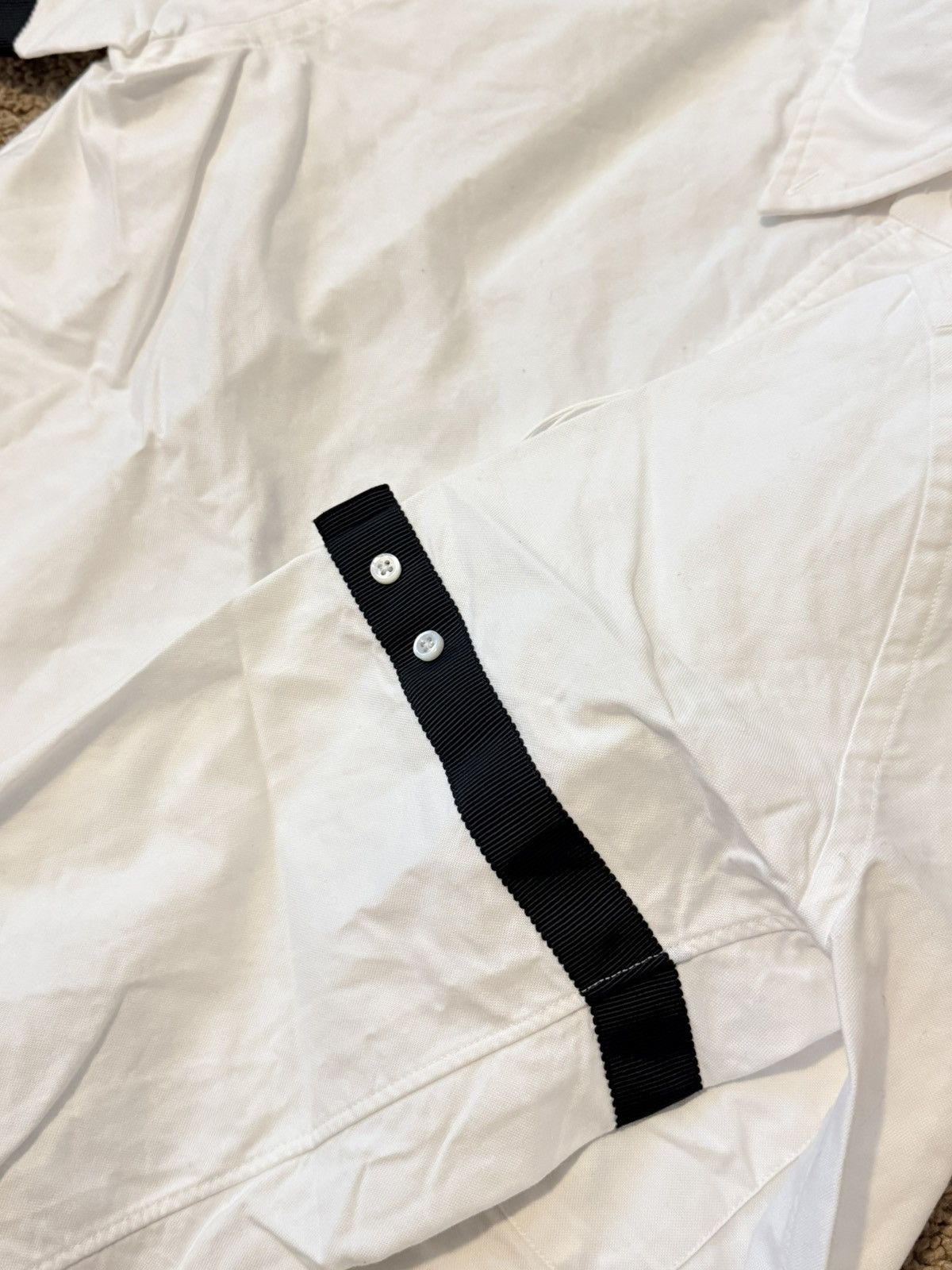 Thom Browne [NWT] Thom Browne Ribbon-Detailed Cotton Oxford Shirt Size US M / EU 48-50 / 2 - 6 Thumbnail