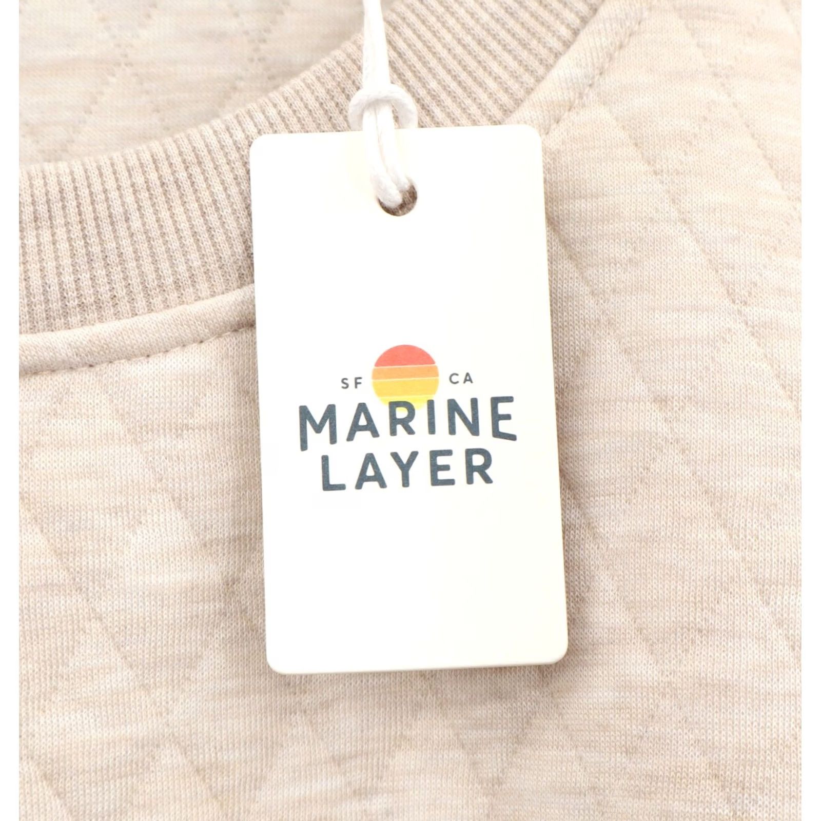 Marine Layer Marine Layer Sweatshirt MENS Crew Neck Quilted 4XL Beige Beige Heather polyester Rayon Machine Washable 28.5" Pit to Pit 31" Shoulder to Hem NEW Size US XXL / EU 58 / 5 - 6 Thumbnail