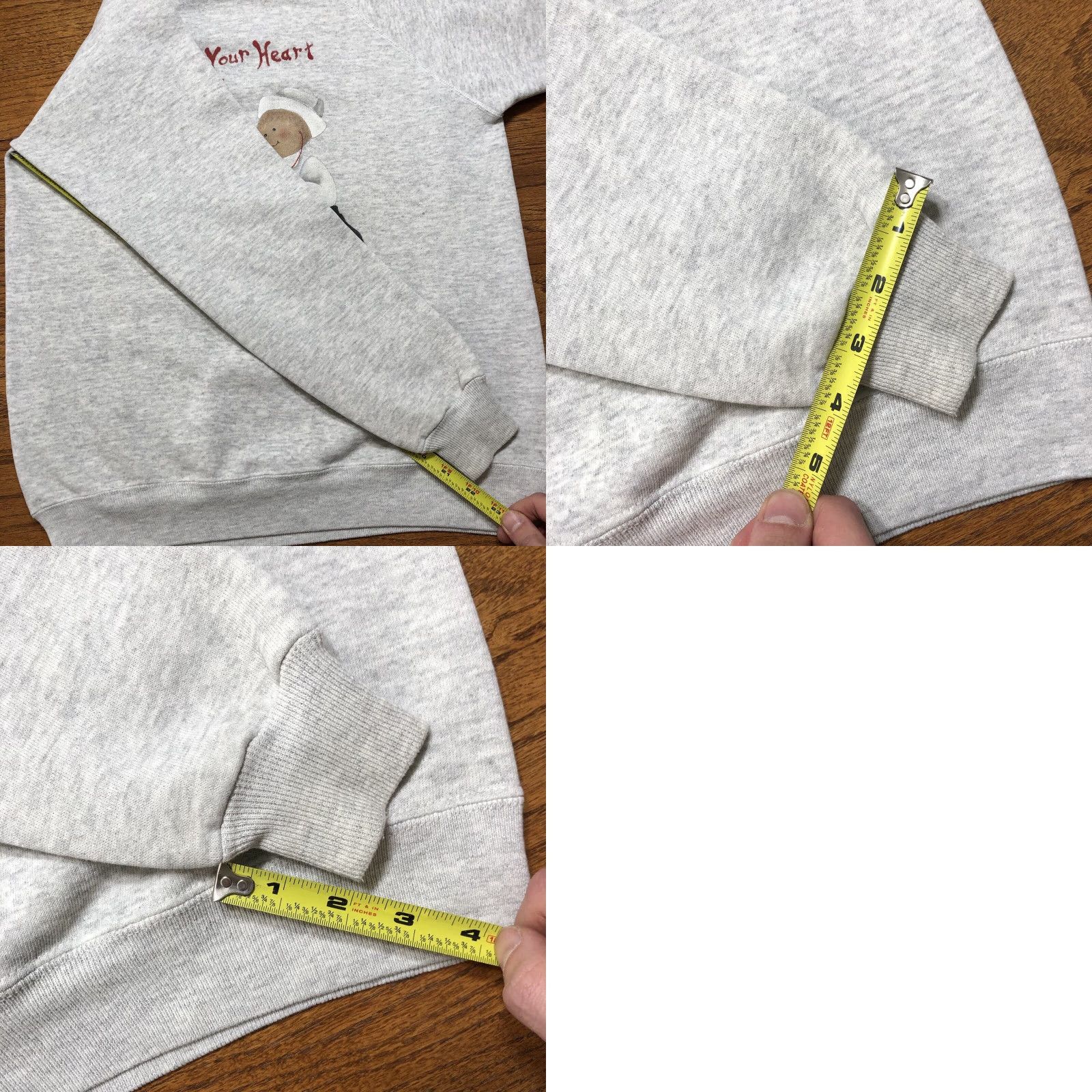 Hanes VINTAGE Hanes Sweatshirt Crew Neck L Gray 90s USA Nurse Graphic Print Ladies L 41in Fleece Pullover Size L / US 10 / IT 46 - 8 Thumbnail