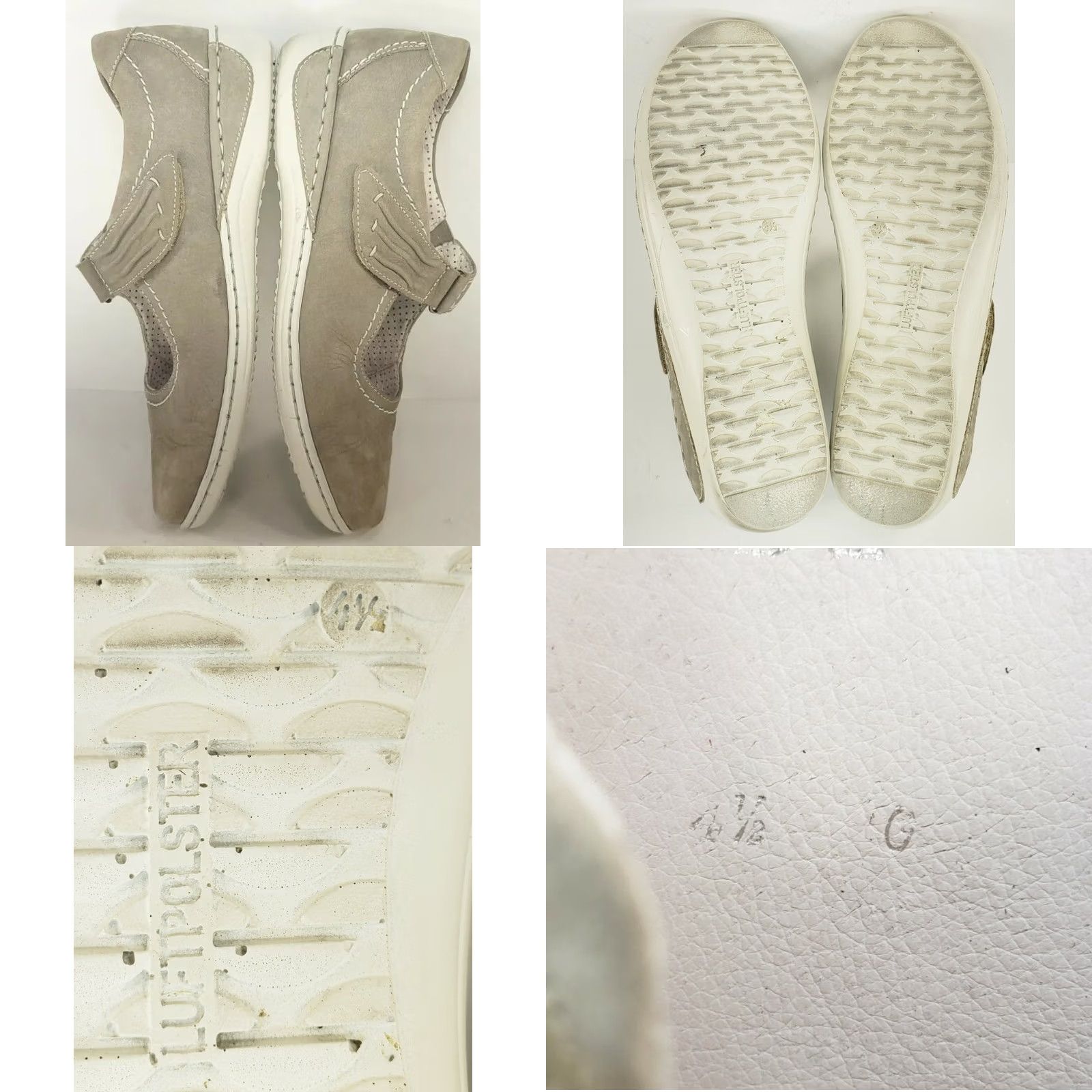 Vintage ARA Women's Mary Jane Flat US 7M Taupe Hook & Loop Strap Shoes Size US 7 / IT 37 - 8 Thumbnail