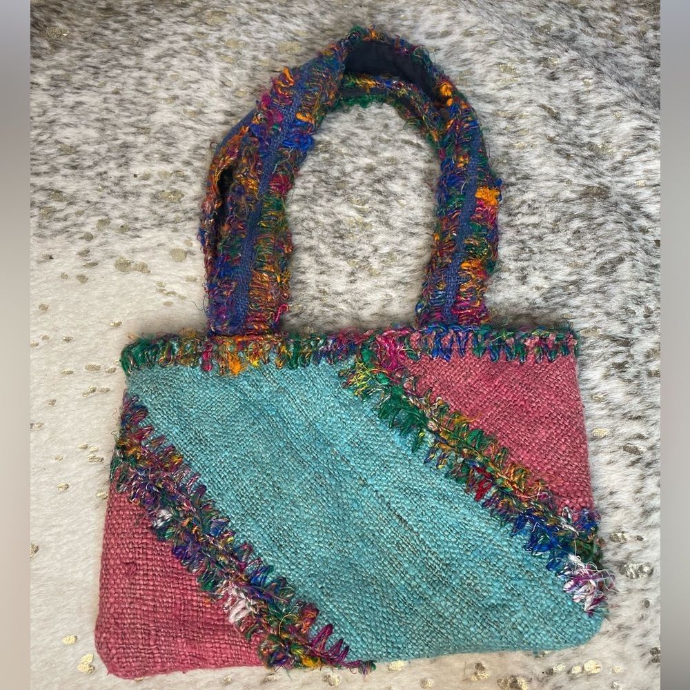Other Multicolor Boho Fringe Hemp/Silk Blend Purse Size ONE SIZE - 3 Thumbnail