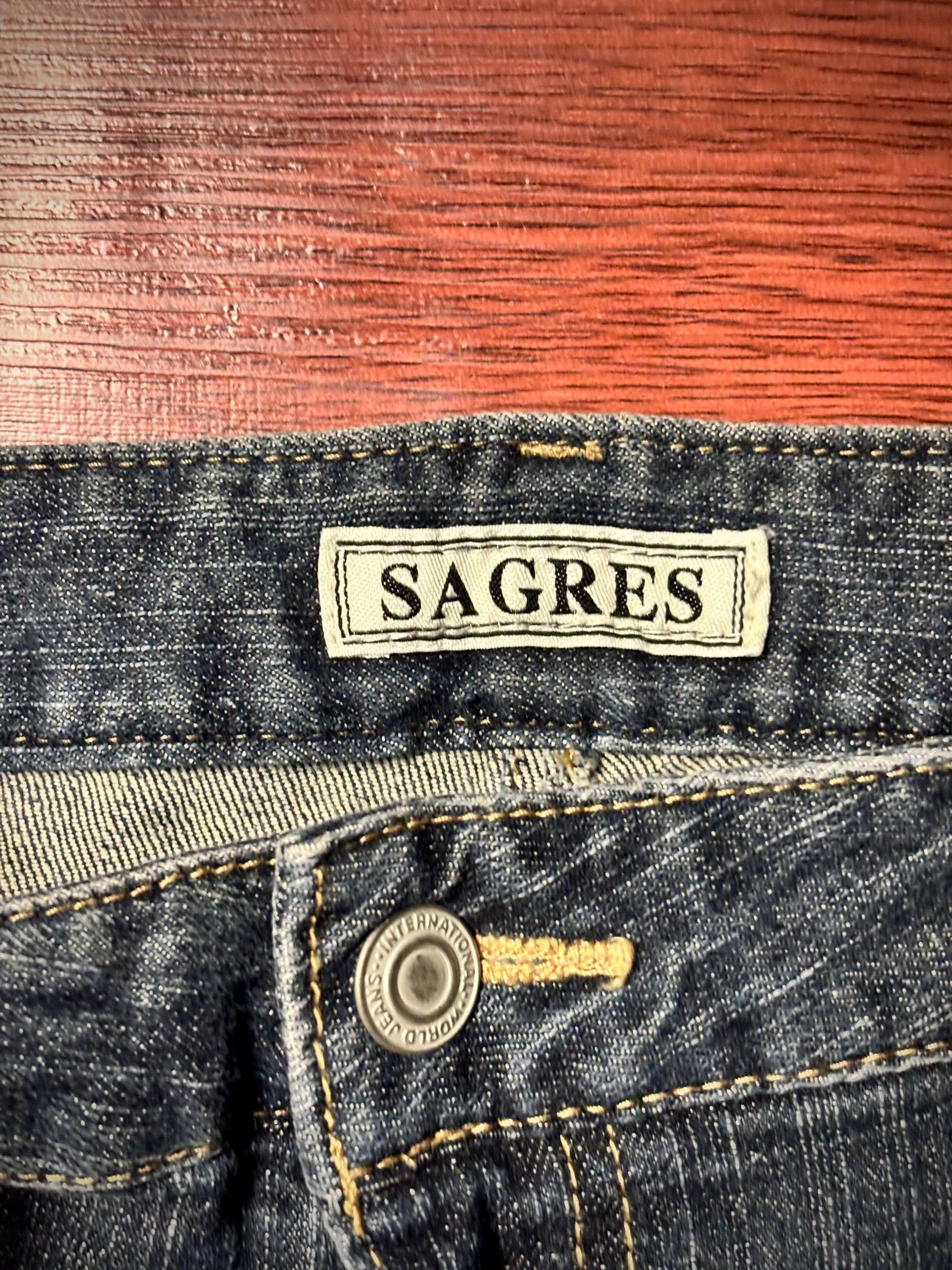If Six Was Nine Vintage Y2K Sagress Denim Plain Bootcut Pants Dark Wash Jean Size 36" / US 14 / IT 50 - 5 Thumbnail